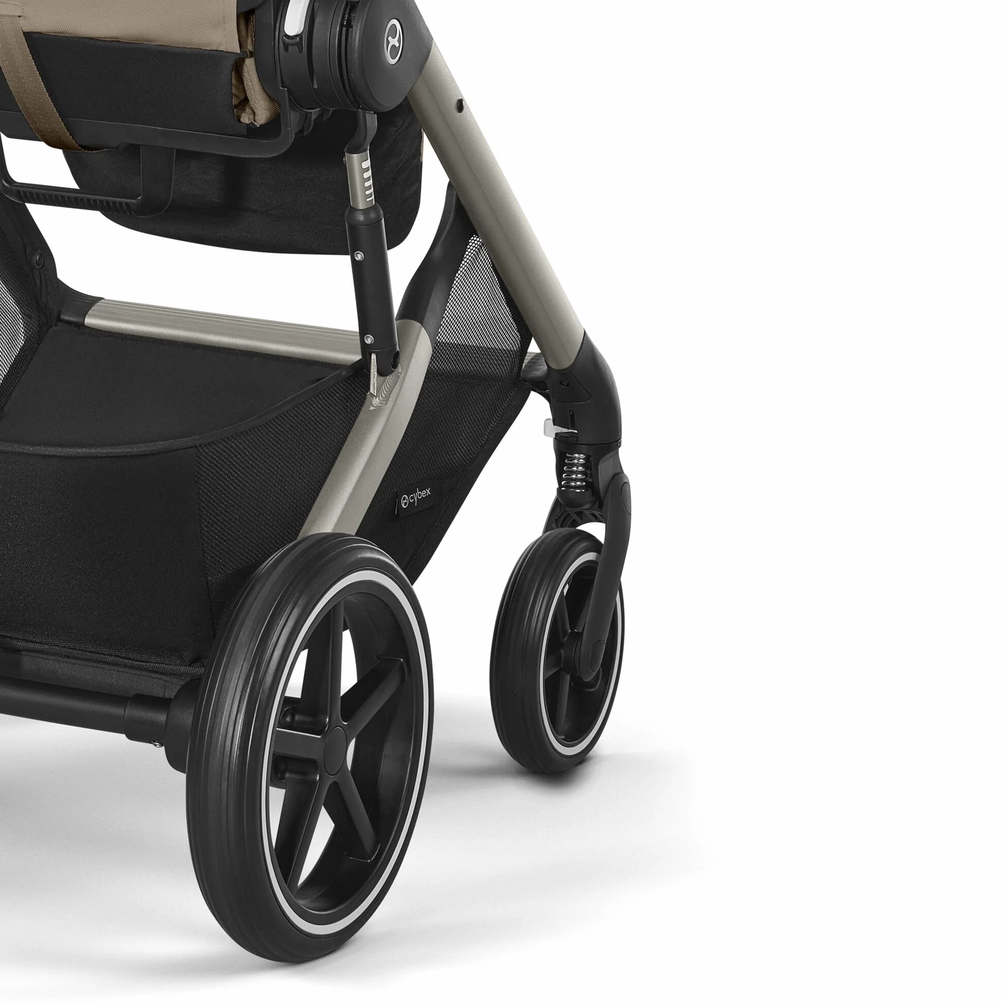 CYBEX Gold Wózek Dziecięcy Balios S Lux, Ergonomiczna Pozycja Leżenia, System Pasów Obsługiwany Jedną Ręką, Od Urodzenia Do 22 Kg (Ok. 4 Lata), Almond Beige