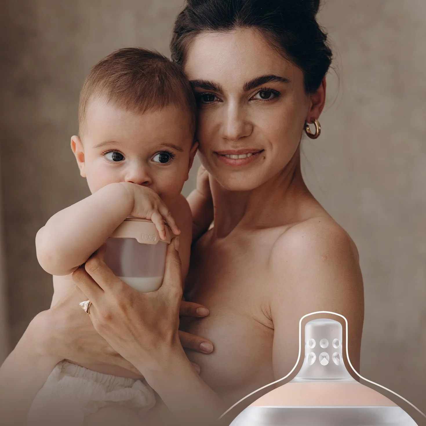 LOVI Dwupak Butelka Mammafeel ze smoczkiem do karmienia, Nie zaburza odruchu ssania, 0% BPA (150 ml)