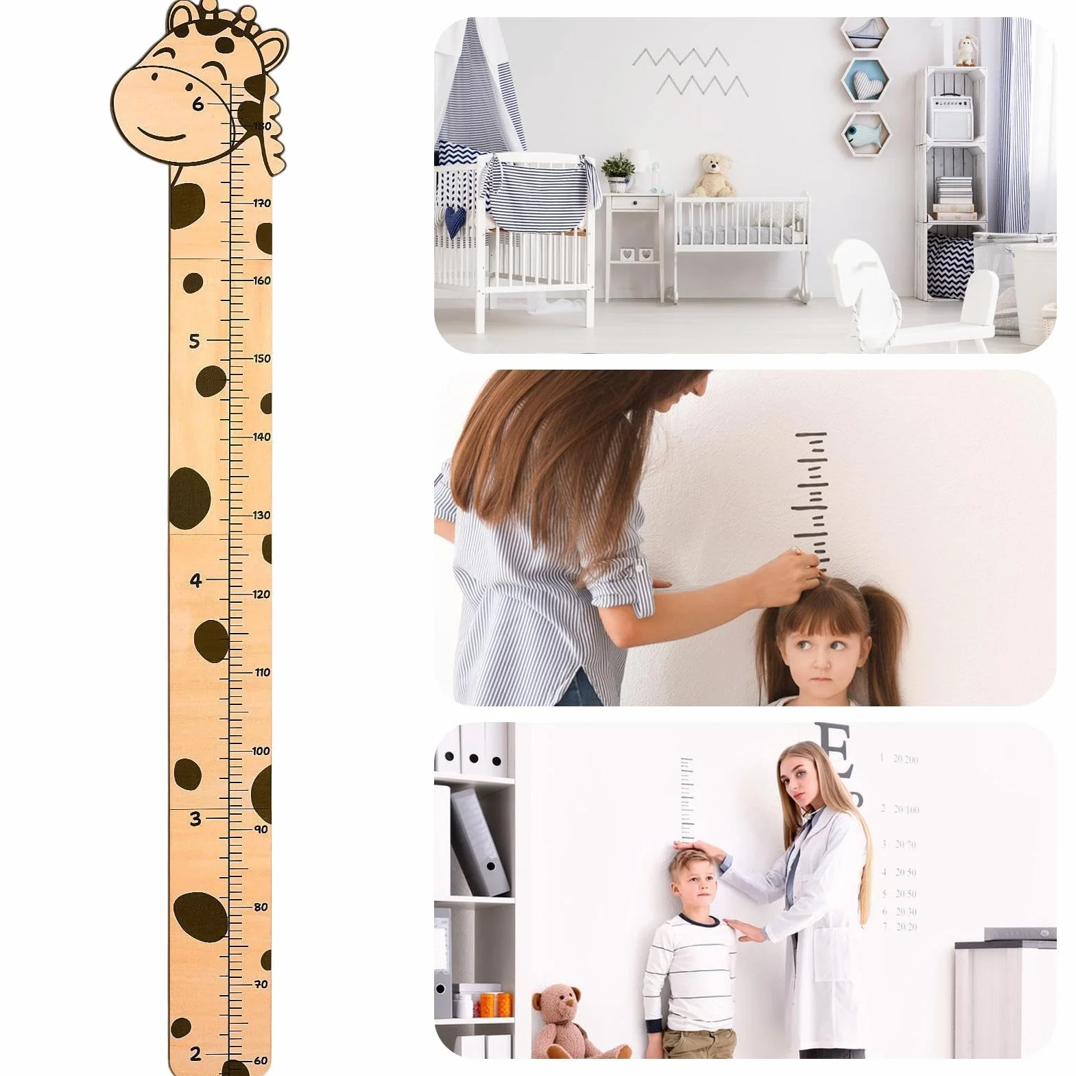 Generico PVC Growth Chart, Wall Mounted Ruler, Animal Cartoon Growth Chart, Kids Height Measurement, PVC Height Measurement, Kids Wall Growth Chart, Child Height Tracker,