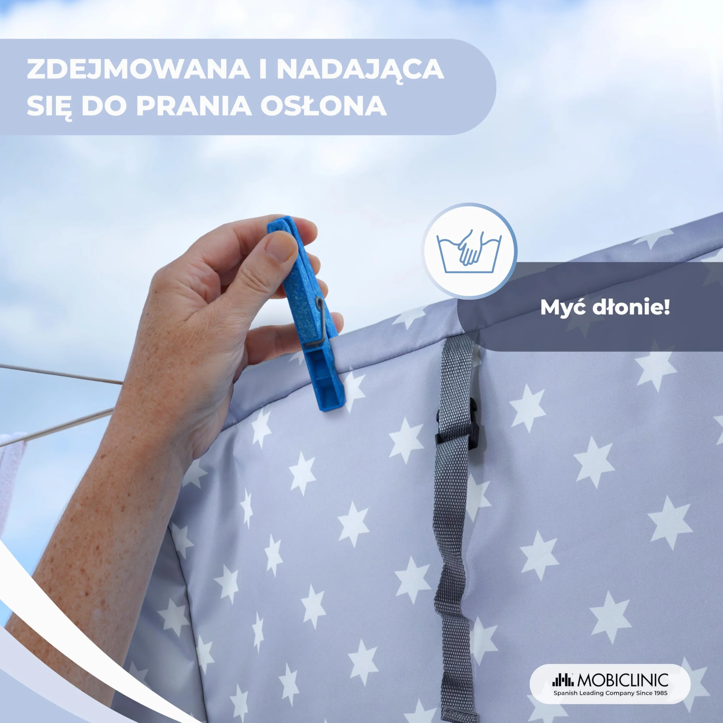 Mobiclinic®, Stół do Przewijania Niemowląt, Składany, Regulowana Wysokość, Do 15 kg, 0–36 Miesięcy, Organizer na Pieluchy, Kółka 360° z Hamulcem, Uprząż i Barierka Zabezpieczająca, Zmywalny, Zoey