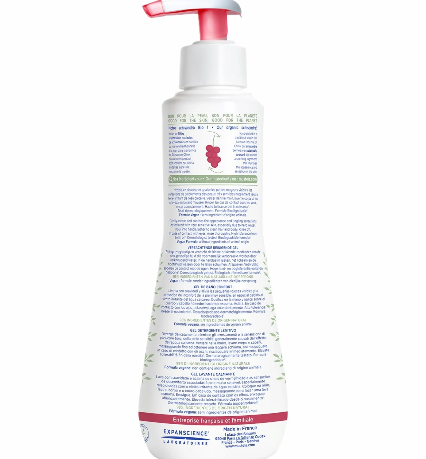 Mustela PIELES MUY SENSIBLES Gel de Baño Confort 300 ml (3504105029937)