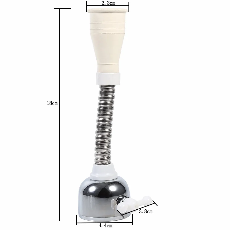 Głowica kranu obracana o 360°, elastyczny przedłużacz kranu, 18 cm, do kuchni, kurek przedłużający do zlewozmywaka kuchennego, perlatorów