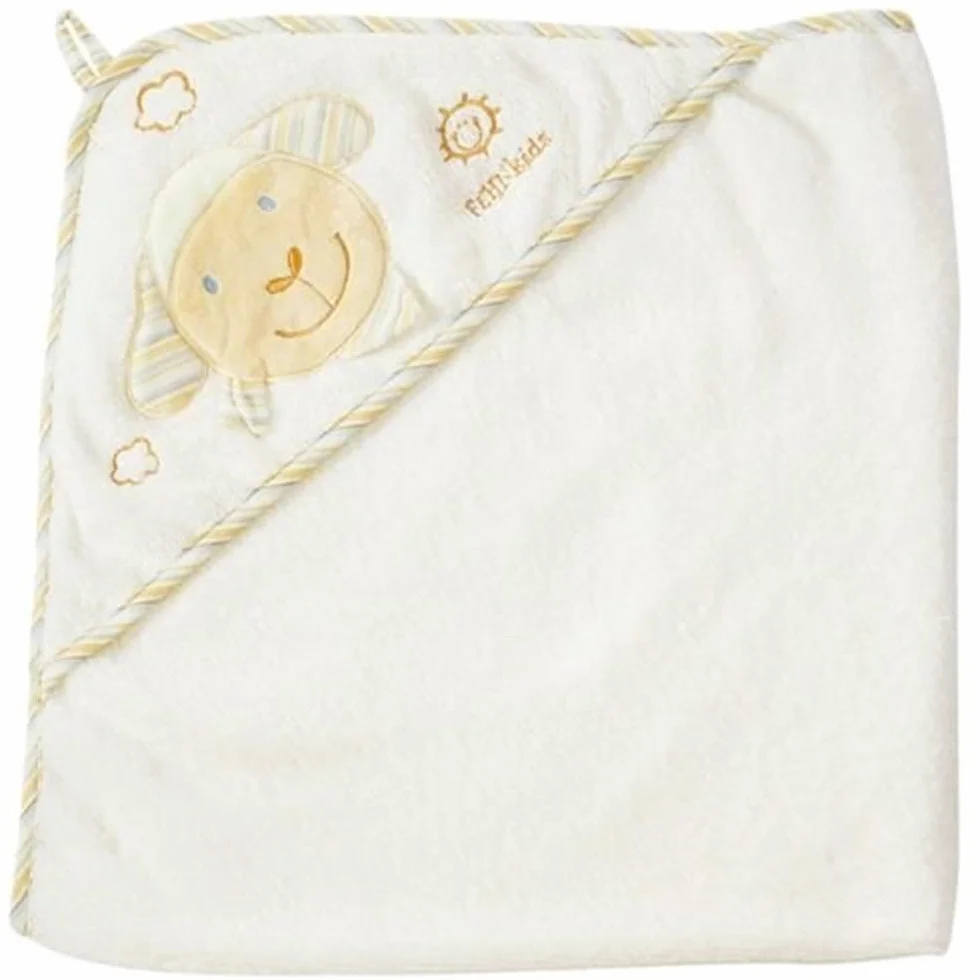 Fehn 397086 Ręcznik Kąpielowy Z Kapturem Babylove Dla Niemowląt Od 0 Miesięcy, 80 X 80 cm, Beżowy, Owca
