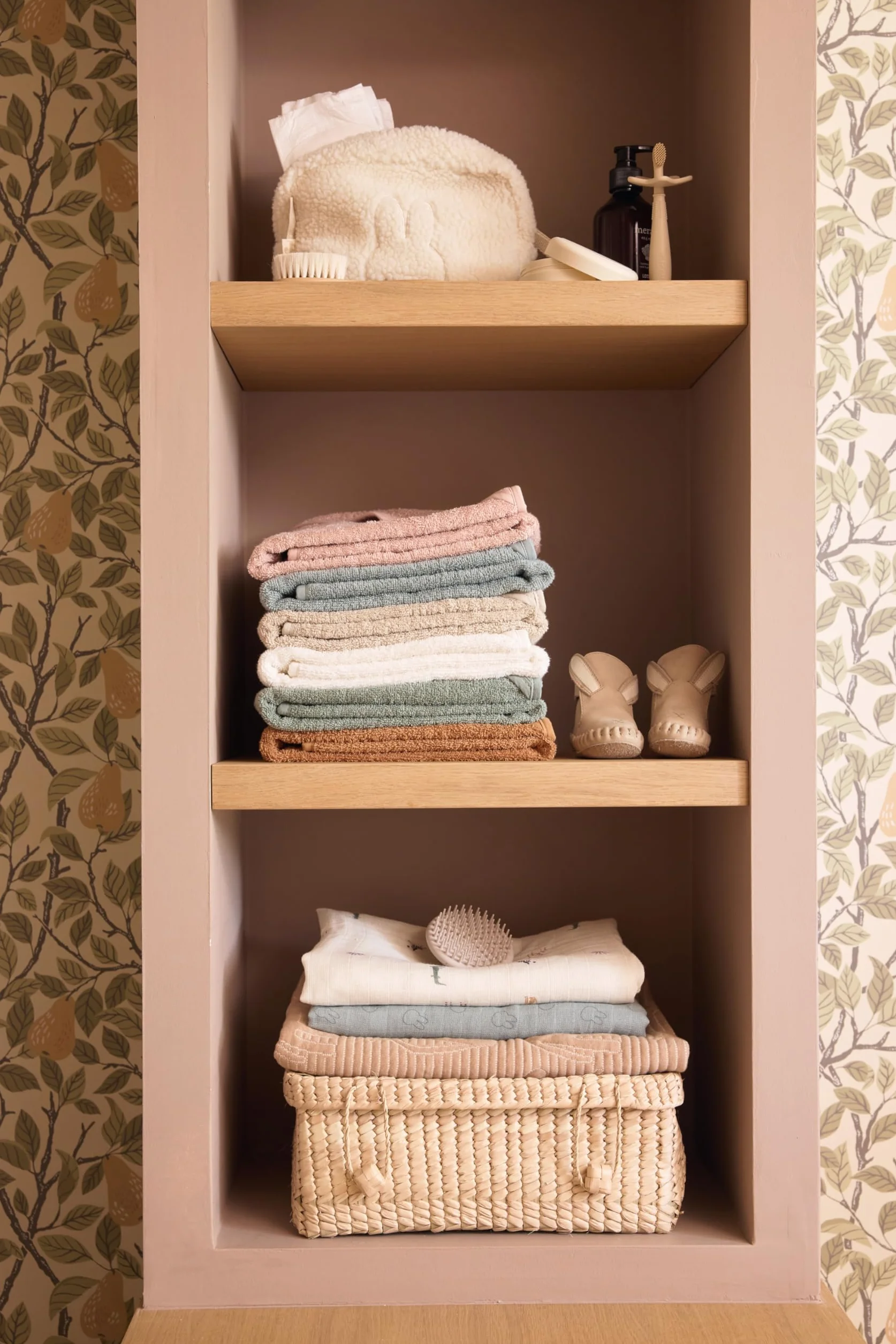 Jollein Ręcznik z kapturem dla niemowląt - frotte, Wild Rose - 100% bawełna - 75 x 75 cm - certyfikat Öko-Tex