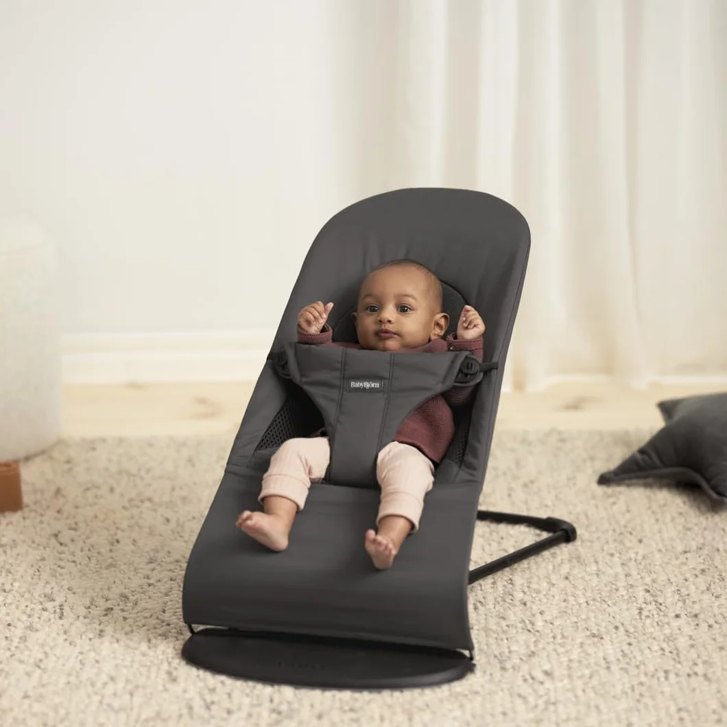 BabyBjörn Balance Soft hamak, materiał/dżersej, Tri-Fabric, ciemnoszary