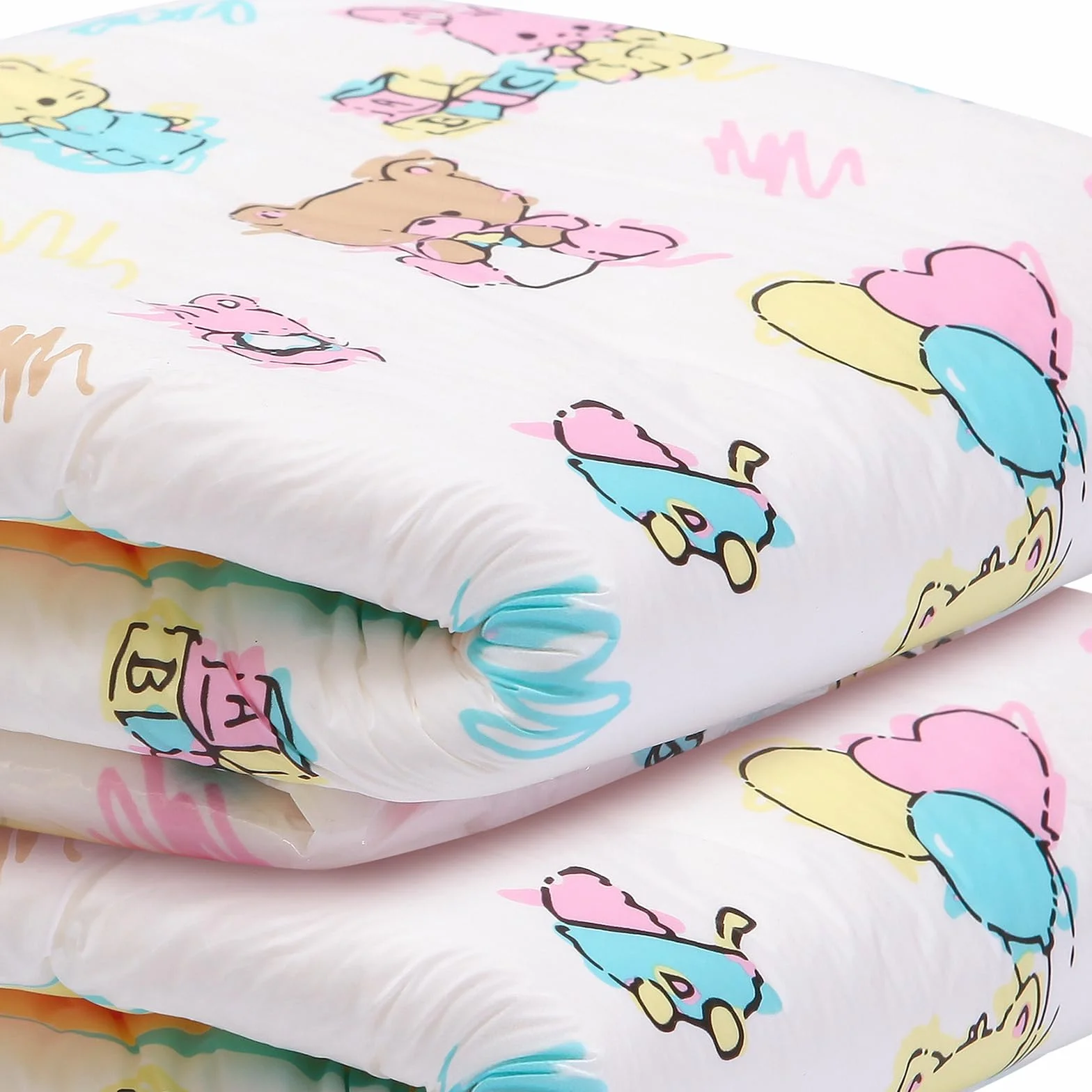 LittleForBig Drukowane Briefy pieluchy dla dorosłych Dorośli Baby miłośnik pieluszek ABDL 2 sztuki-Baby Cuties M