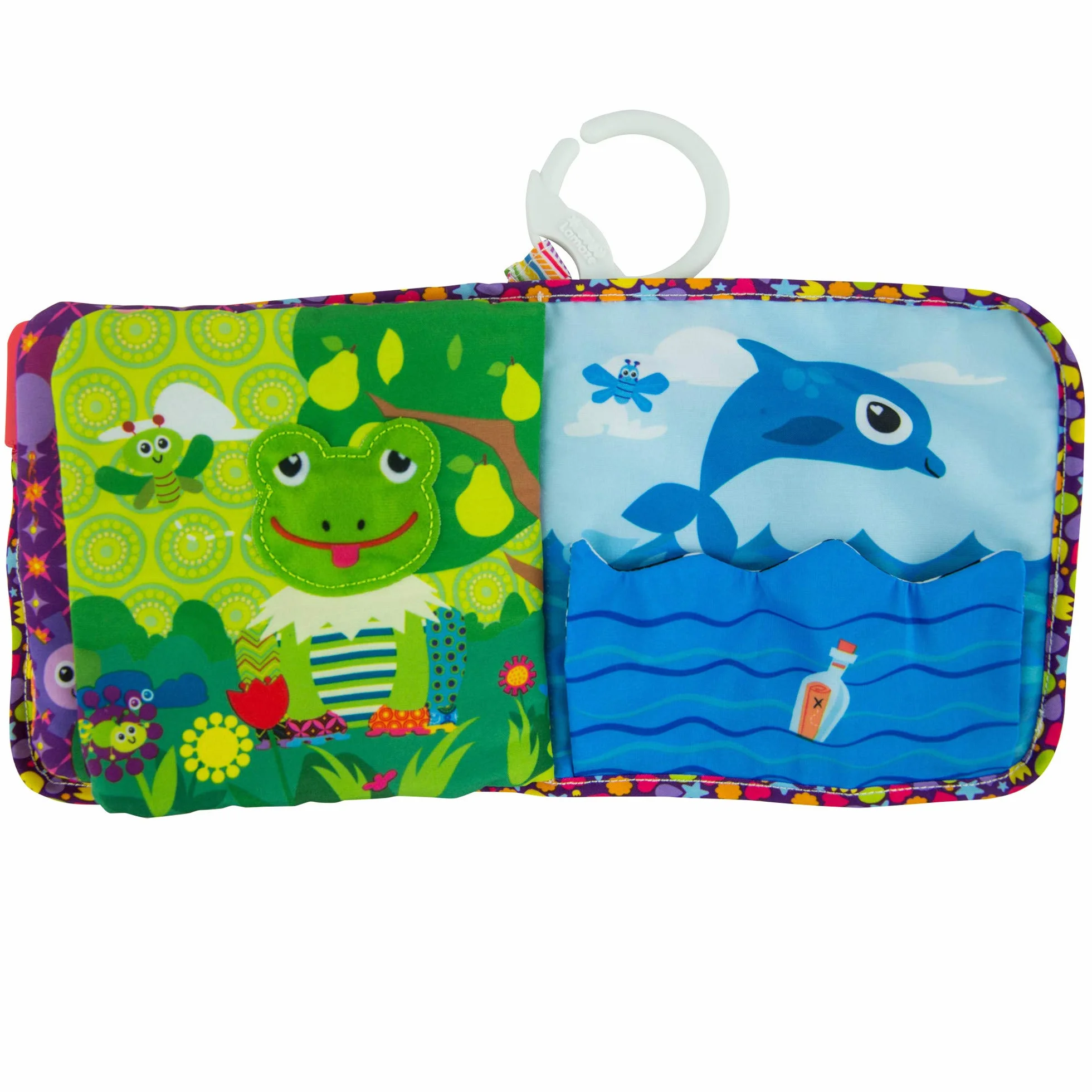 LAMAZE JNS_483445 L27186 Książka przyjaciół miękki wózek dziecięcy, kolorowy, 1 szt. (opakowanie 1), wielokolorowy