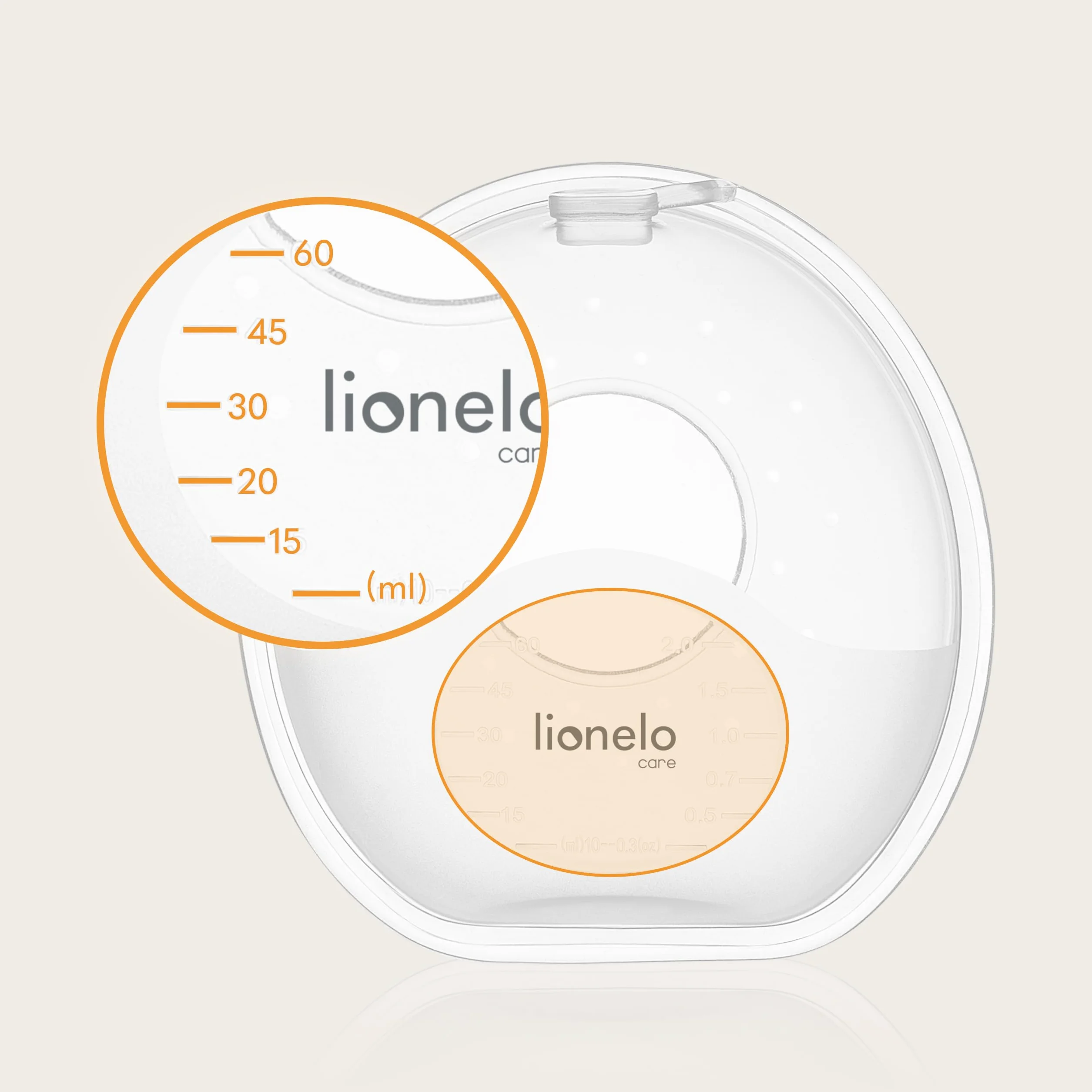 LIONELO MILKY SIMPLE Kolektor Pokarmu Muszle Laktacyjne Bez BPA Silikonowe 2 Sztuki Łatwe Czyszczenie Dyskretne Wygodne Kolektor Mleka Wielokrotnego Użytku