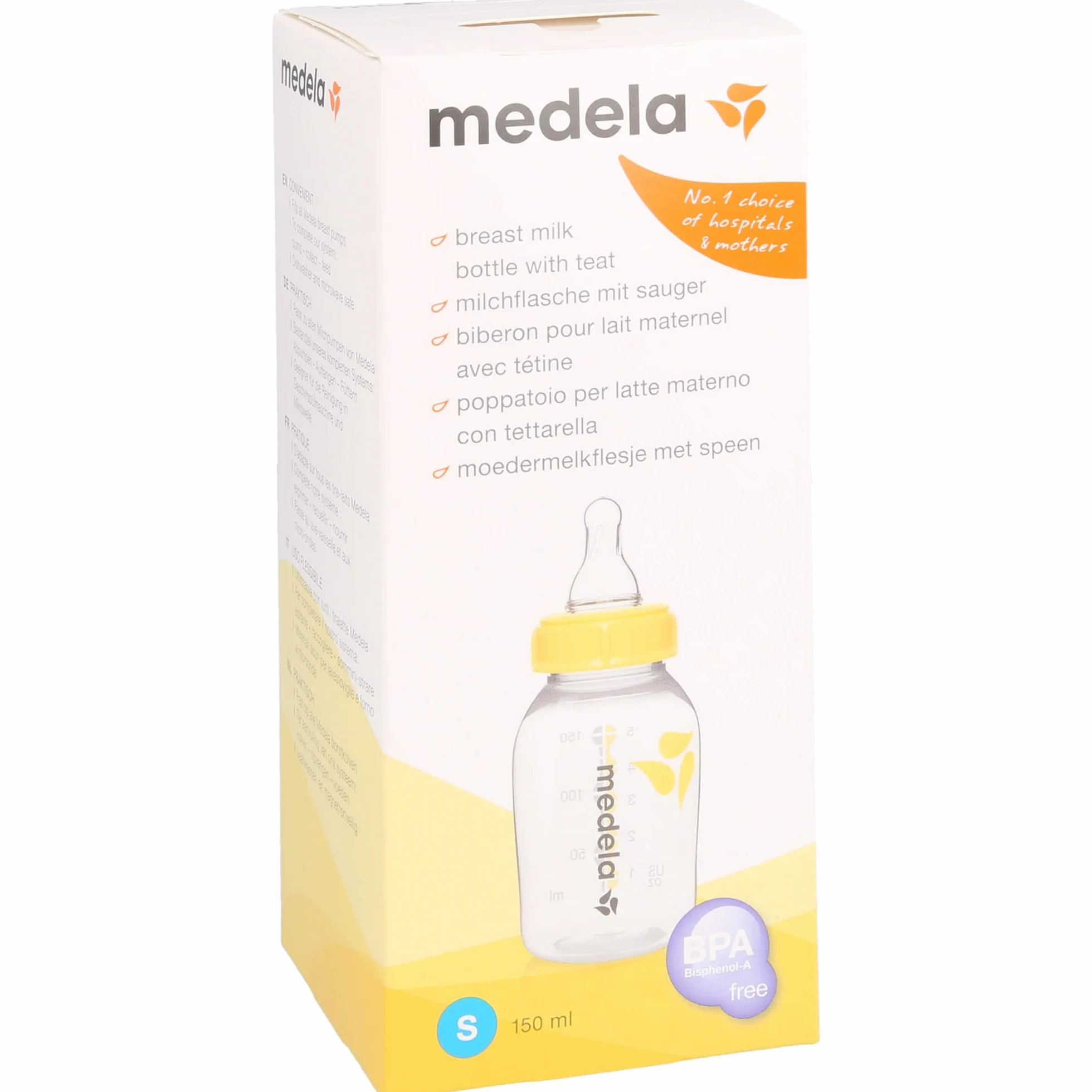 Medela Slow Flow odkurzacz do mleka bez BPA, z butelką 150 ml, wspomaga naturalne wchłanianie dziecka – z butelką odporną na zamrażanie i lodówkę