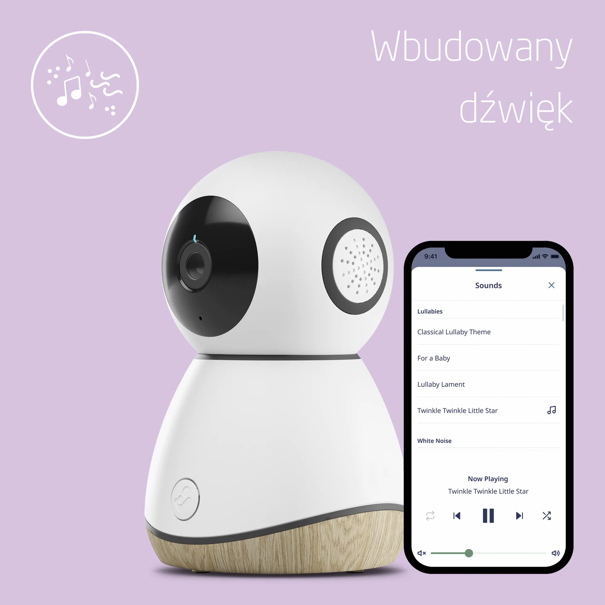 Maxi-Cosi Kamerka See, Elektroniczna niania z kamerą (1080p HD) i dźwiękiem, niania elektroniczna Wi-Fi, Transmisja na żywo, element Maxi-Cosi Connected Home - Kompatybilny z Alexą i Google Assistant