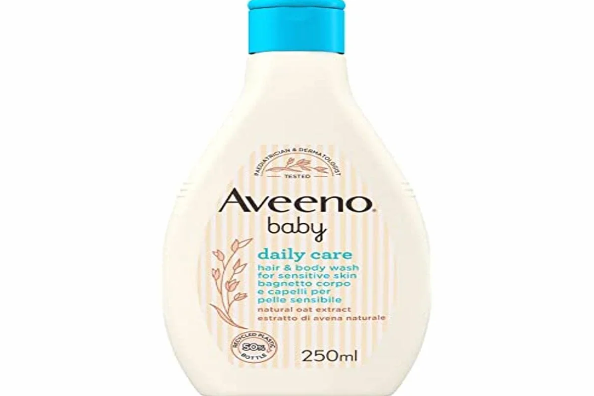 Aveeno Baby Codzienna pielęgnacja ciała i włosów, żel pod prysznic dla dzieci do delikatnego oczyszczania wrażliwej skóry, żel pod prysznic dla niemowląt i szampon dla dzieci z owsem, 250 ml