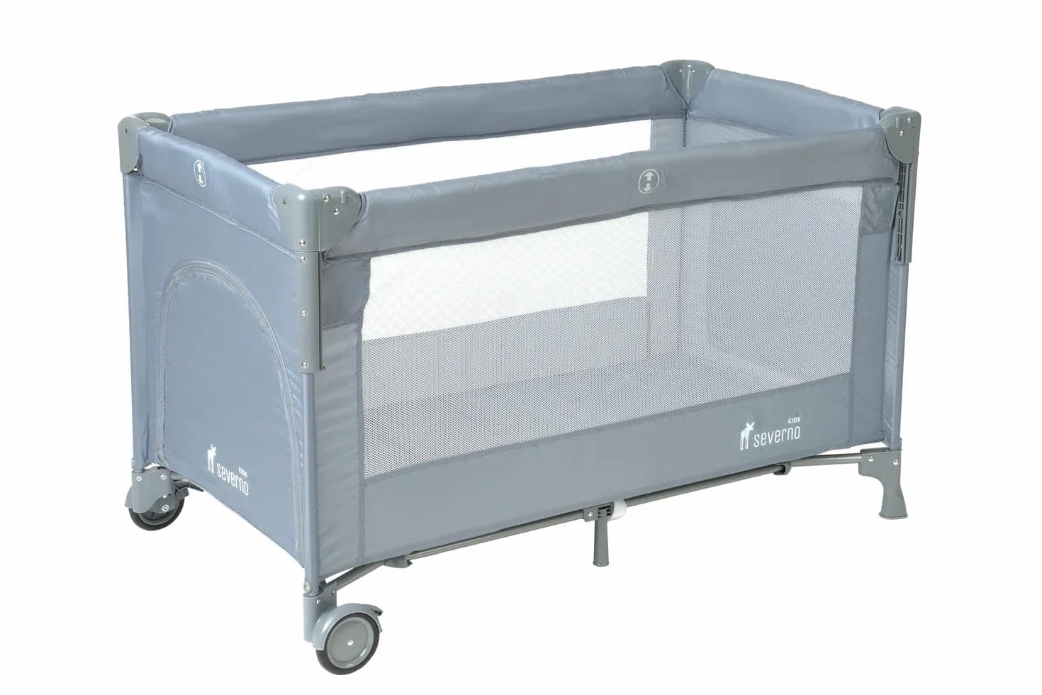Łóżeczka dziecięce, łóżeczko podróżne, łóżeczko podróżne, kojec dla niemowląt i dzieci od urodzenia do 15 kg, kompaktowe, składane, rolki i torba transportowa, kolor szary, 120 x 60 cm