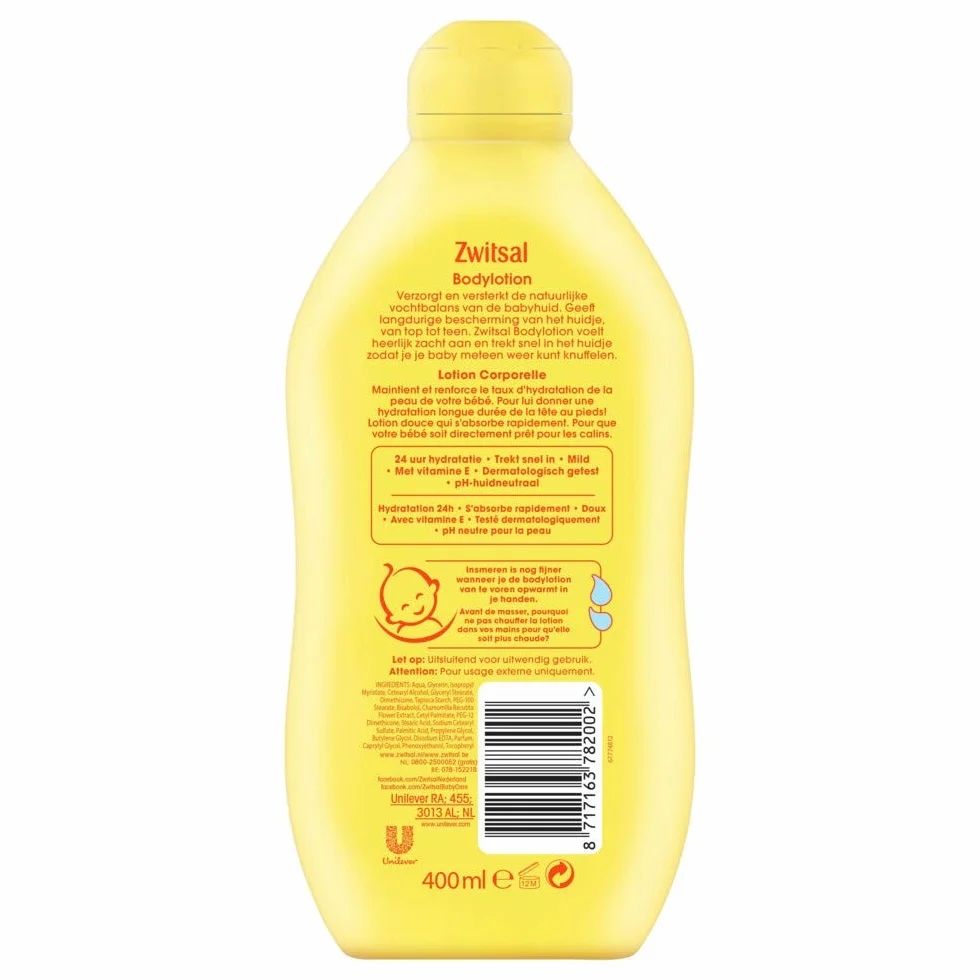 Zwitsal Baby Body lotion do ciała dla niemowląt 6 x 400 ml