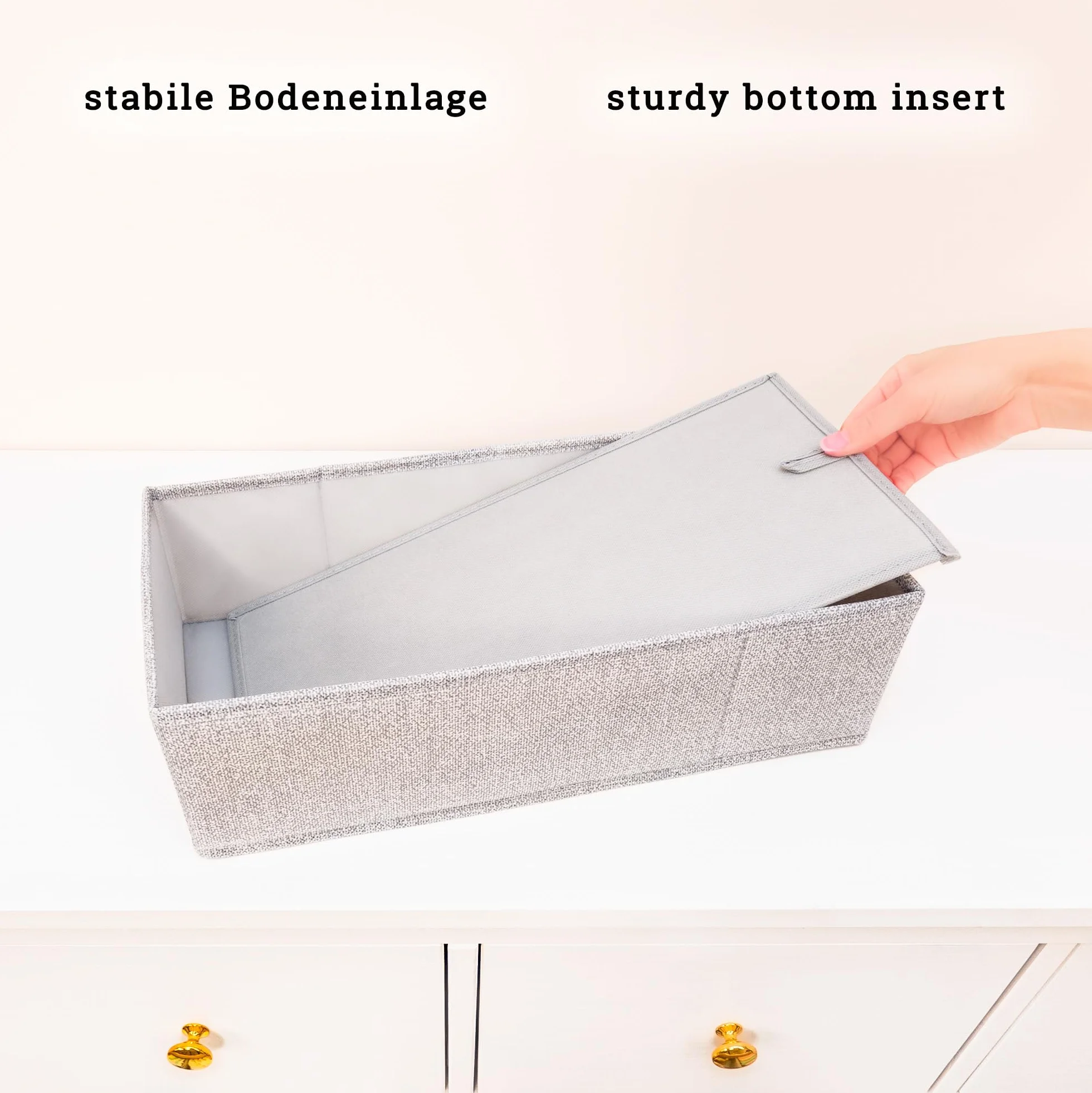 SIMPLE JOY® HEMNES Double FileFolding Box; zaprojektowany dla dużej komody Ikea HEMNES; stabilne dno; system porządkowania szuflad do przewijania, odzieży dziecięcej, skarpet, bielizny; zestaw 6