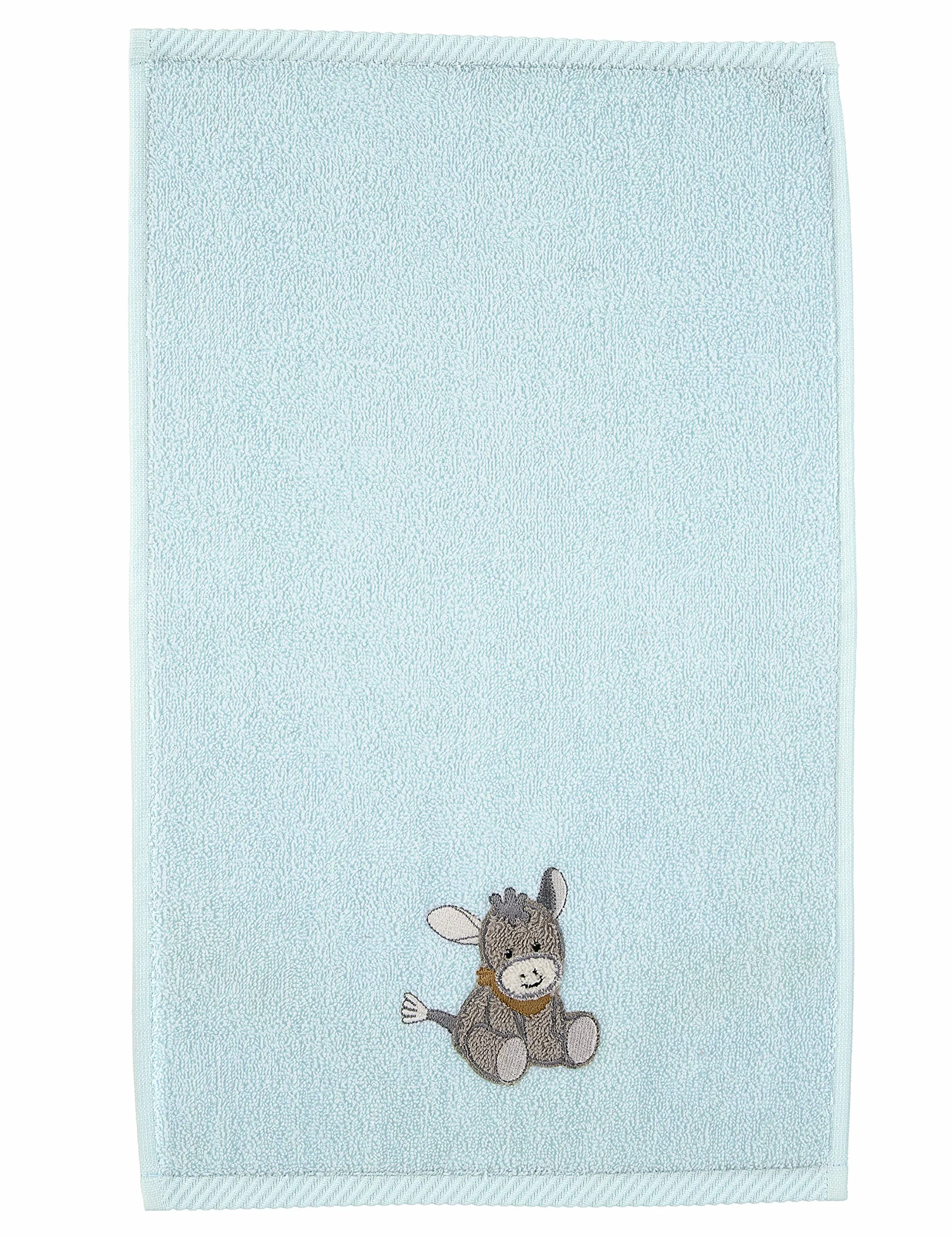 Sterntaler Ręcznik dziecięcy osioł Emmi 50 x 30 cm jasnoniebieski