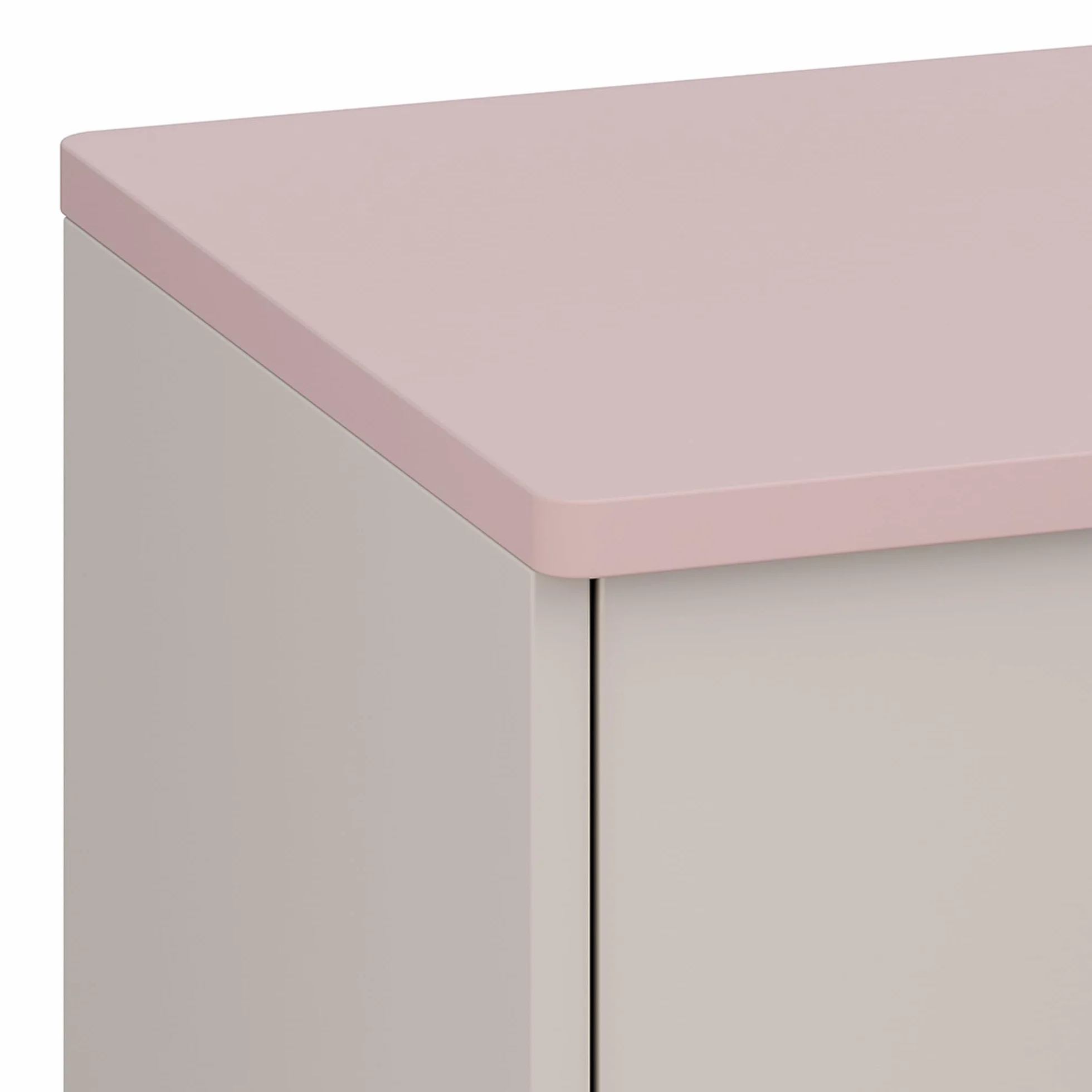 [en.casa] Komoda dziecięca z 3 szufladami Sandnes szafka z szufladami wąska 62 x 38 x 30 cm pokój dziecięcy szafka nocna drewniane nogi biały/różowy