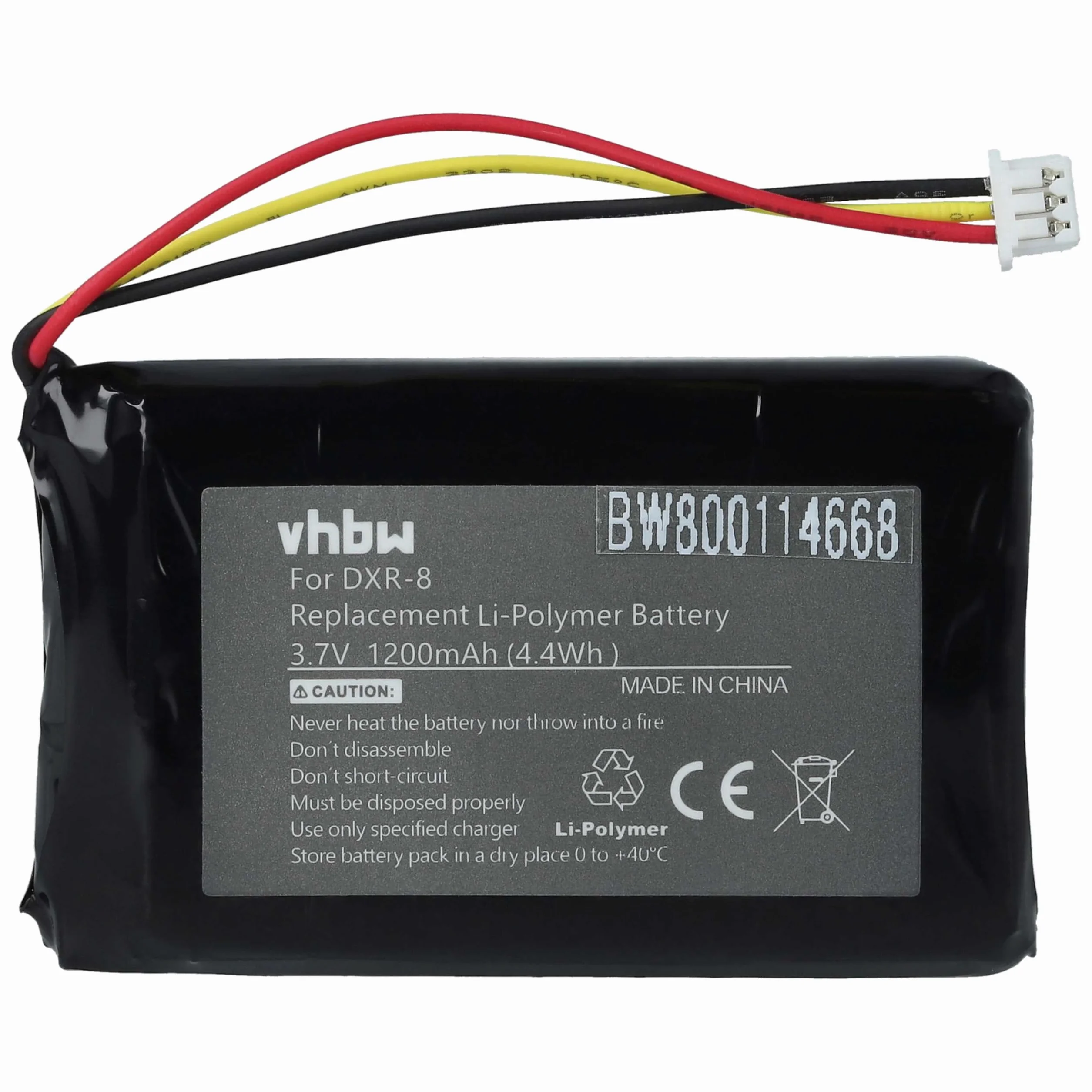 vhbw Akumulator kompatybilny z Infant Optics DXR-8 Video Baby Monitor (1200 mAh, 3,7 V, litowo-polimerowy)