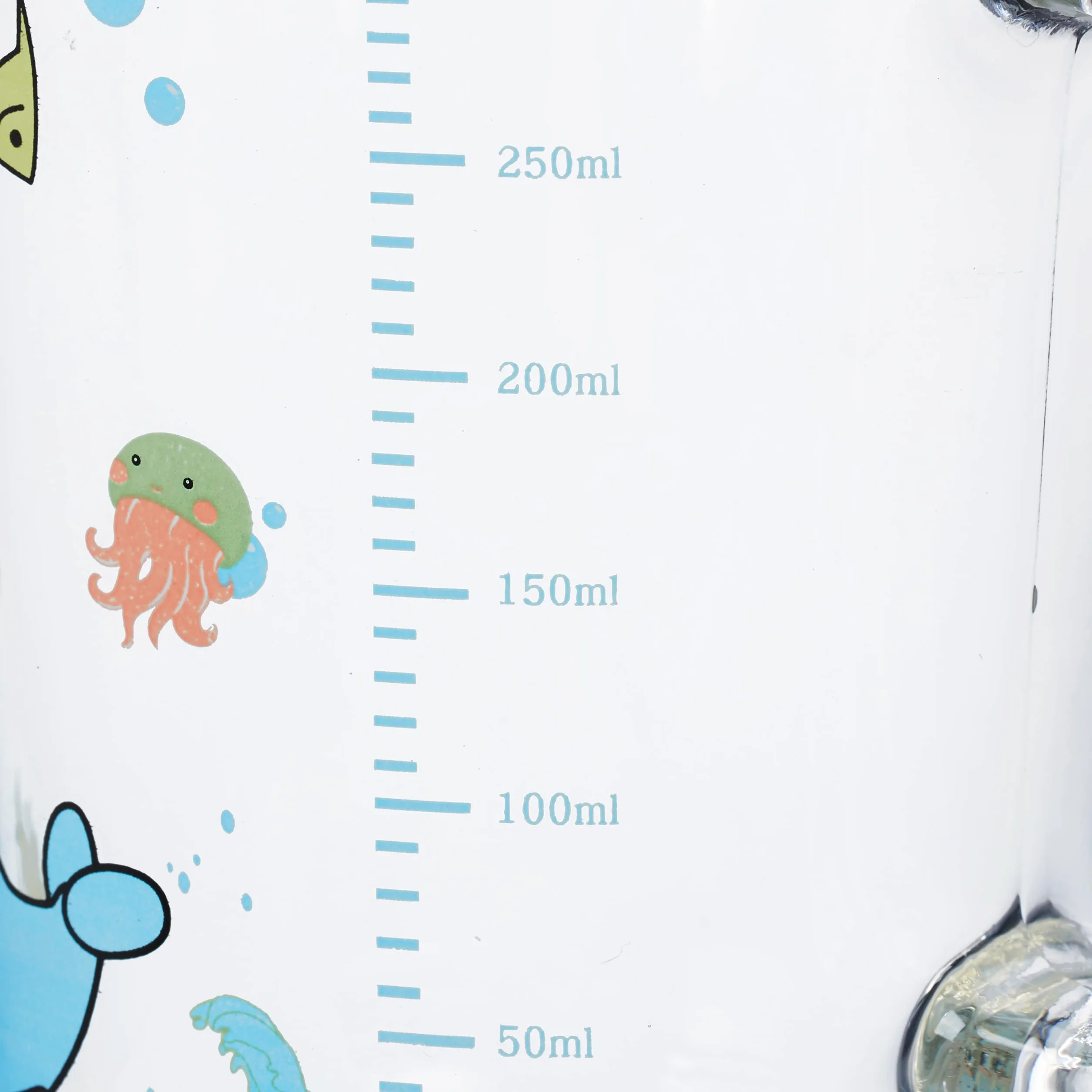 Relaxdays Zestaw 2 szklanek dla dzieci, motyw wieloryba, szklanki do picia dla dzieci, z uchwytem, pokrywką i słomką, skala 400 ml, przezroczyste