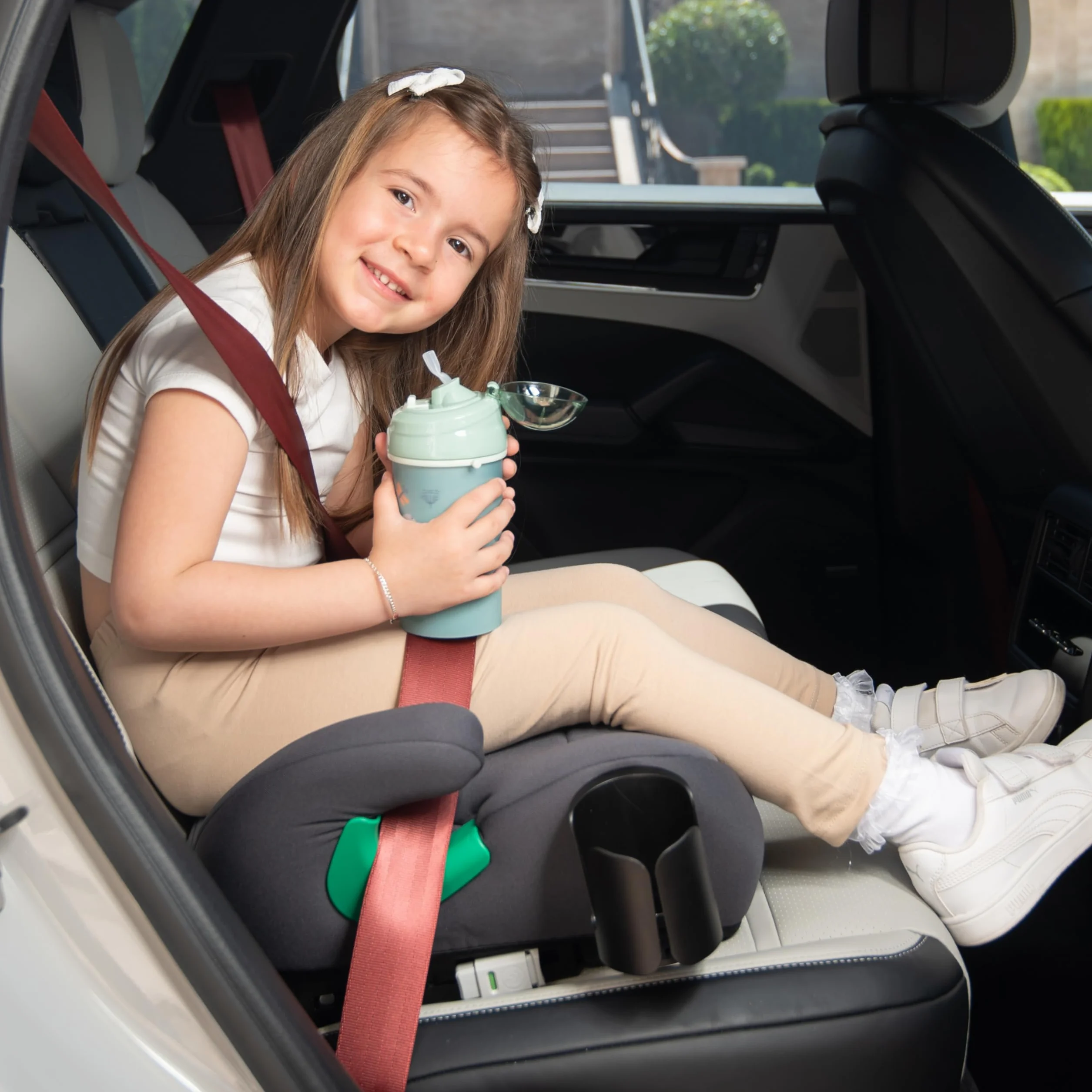 KikkaBoo i-POP Podstawka Samochodowa i-Size, 125–150 cm, Grupa 3, ISOFIX, dla Dzieci 7–12 Lat (22–36 kg), Szary