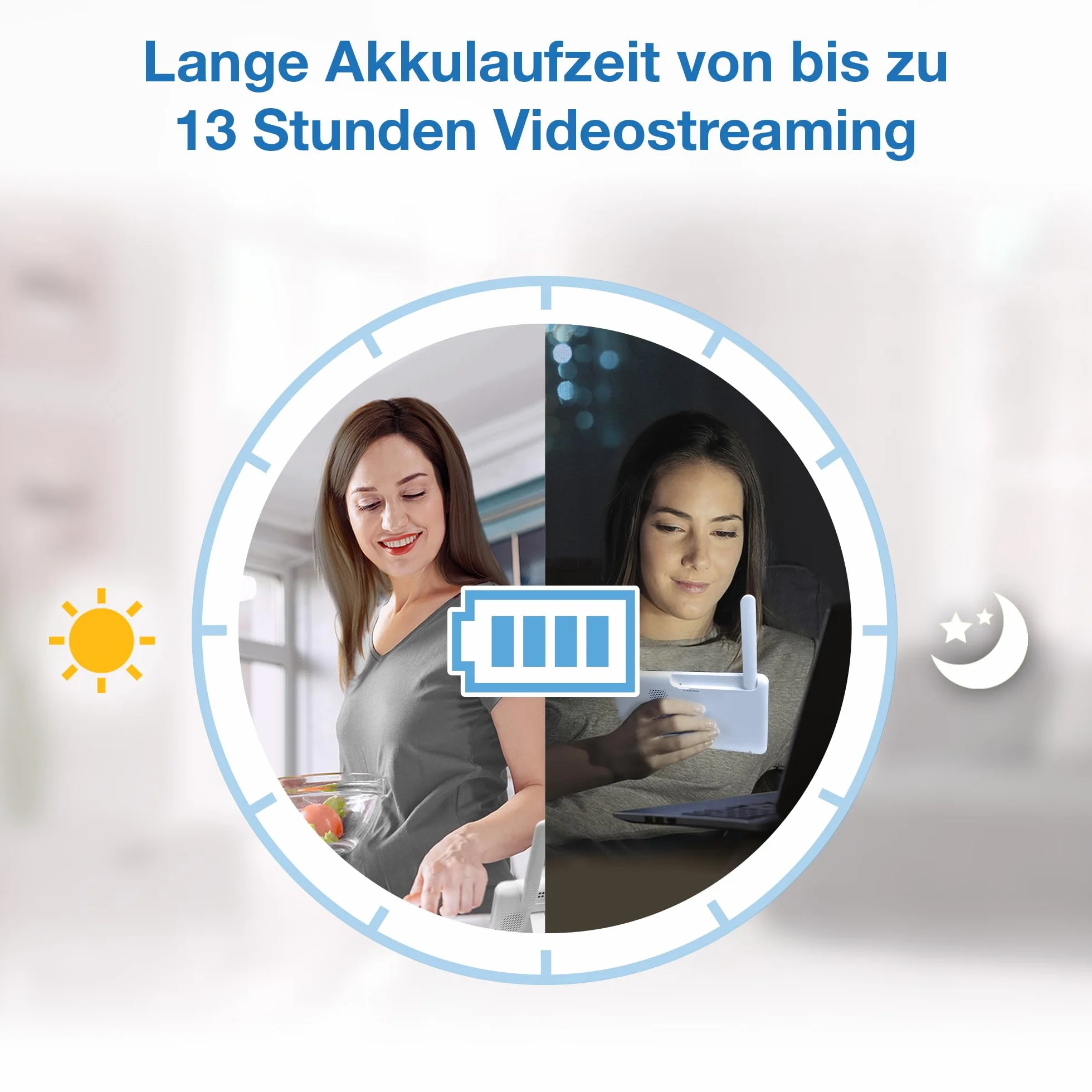 Vtech RM7764HD z kamerą 1080p WiFi Remote Access, wideo o przekątnej 7", 360° Pan i Tilt, z kamerą HD Night Vision 2-Way Talk czujnik temperatury, iOS i Android