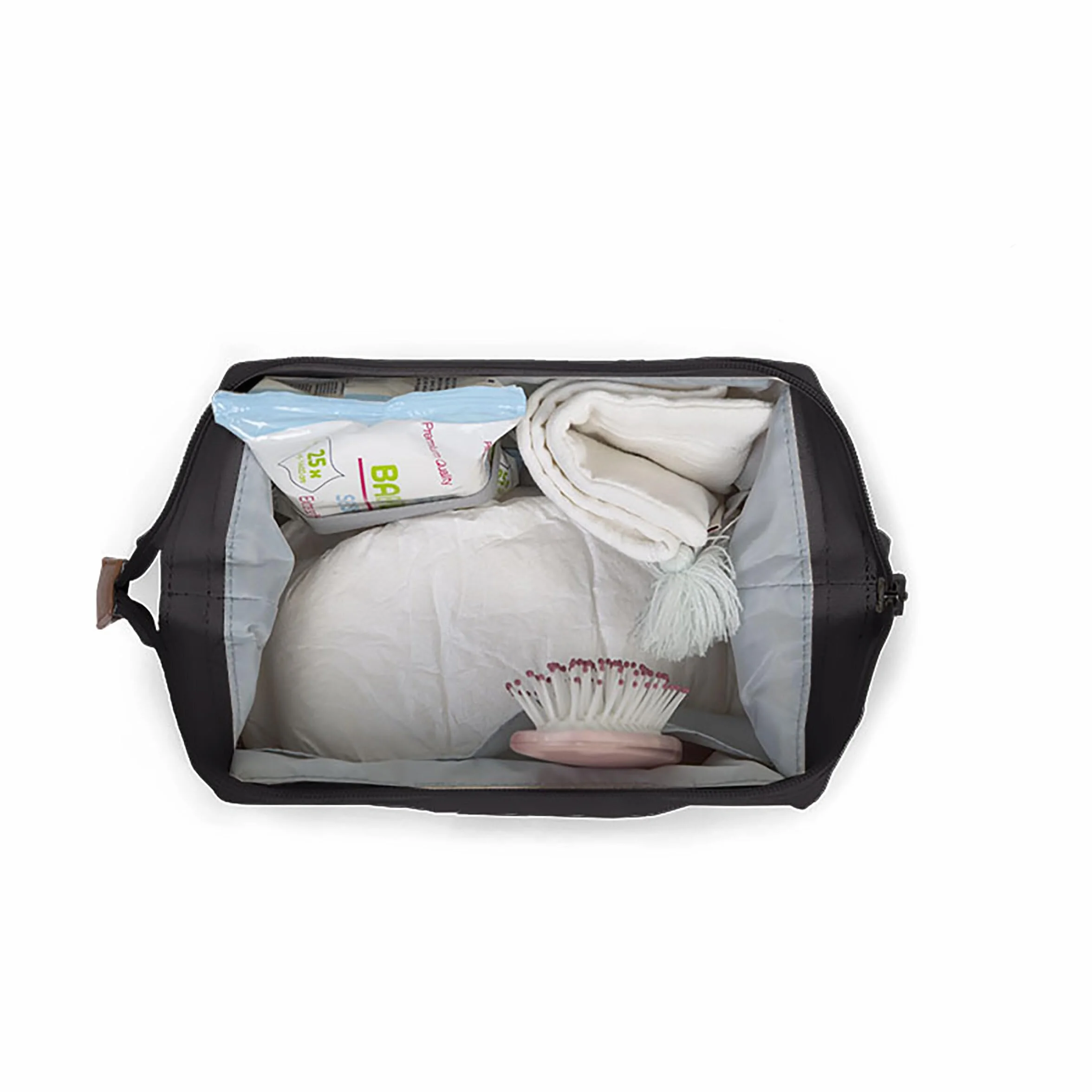 CHILDHOME, kosmetyczka dla niemowląt/dzieci, torba na toaletę, hydrofobowa, przestronna, zapinana na suwak, Baby Necessities, czarna i złota