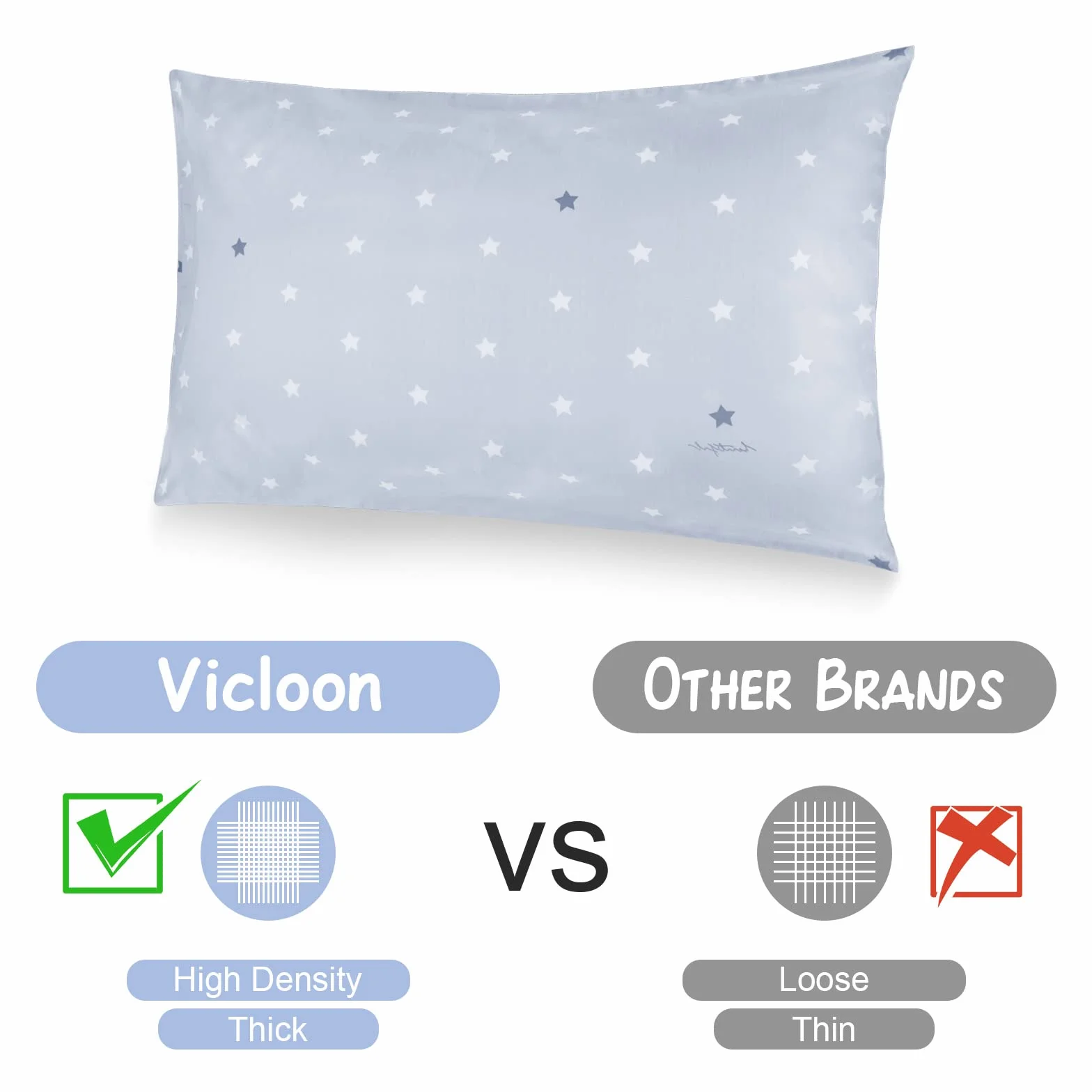 Vicloon Poszewki na poduszki 40x60 cm 2 sztuki 100% bawełniane