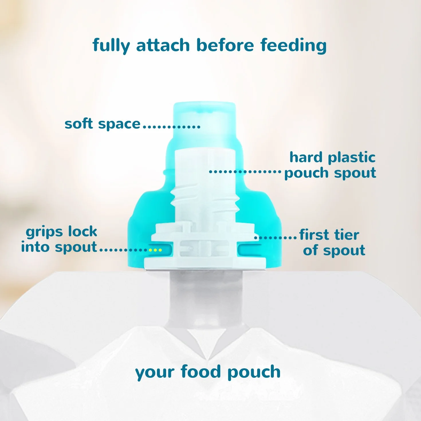 ChooMee SoftSip Food Pouch Tops | 100% Silicone | 2 CT