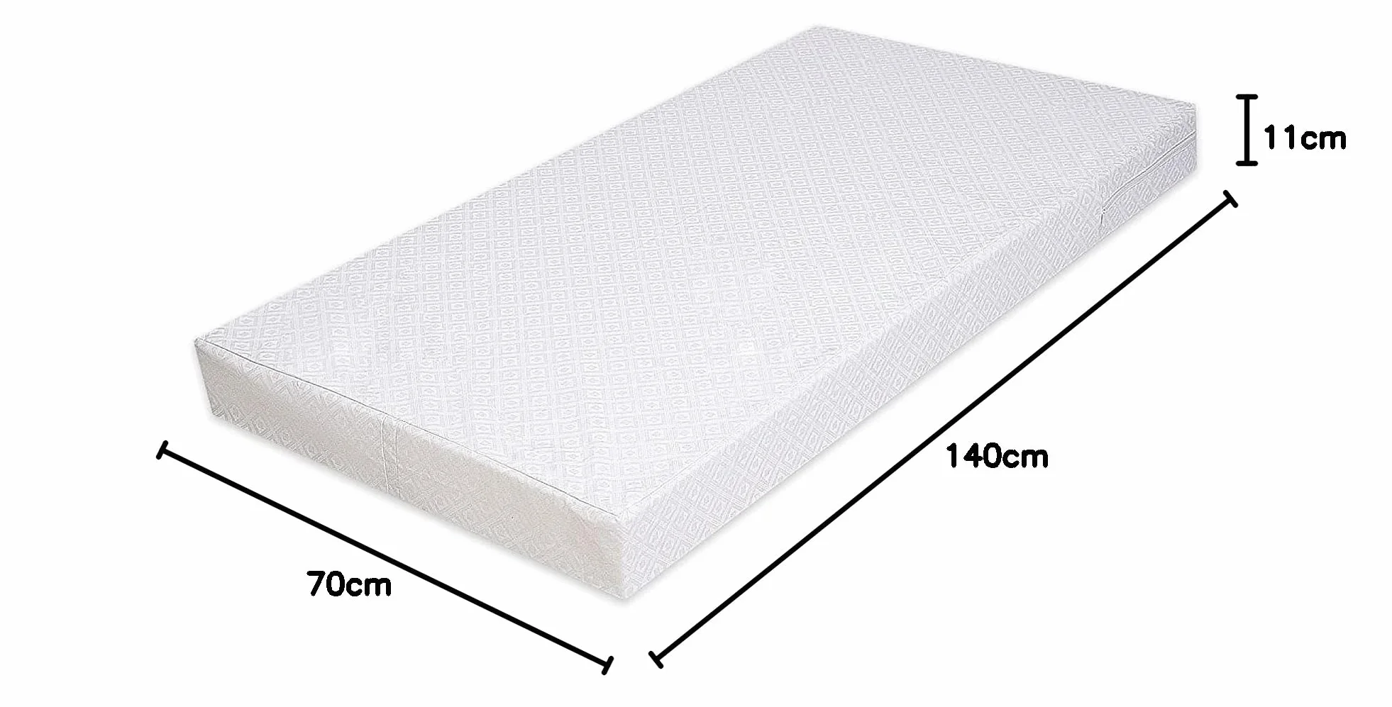Comfort materac Maxi – 70 x 140 x 10 cm – zrównoważony – można go zwinąć, sprawdzony pod kątem substancji szkodliwych, certyfikat, 100% polibawełna, poszewka nadająca się do prania