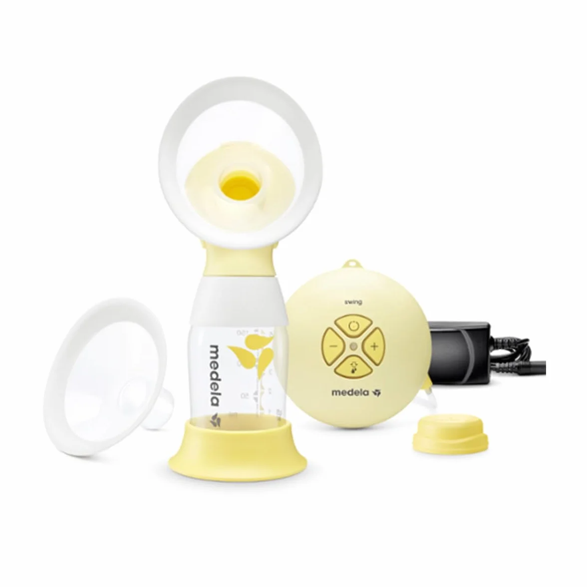 Medela Pojedynczy elektryczny laktator Swing Flex - kompaktowa konstrukcja, z lejkami PersonalFit Flex i 2-fazową technologią ekstrakcji Medeli