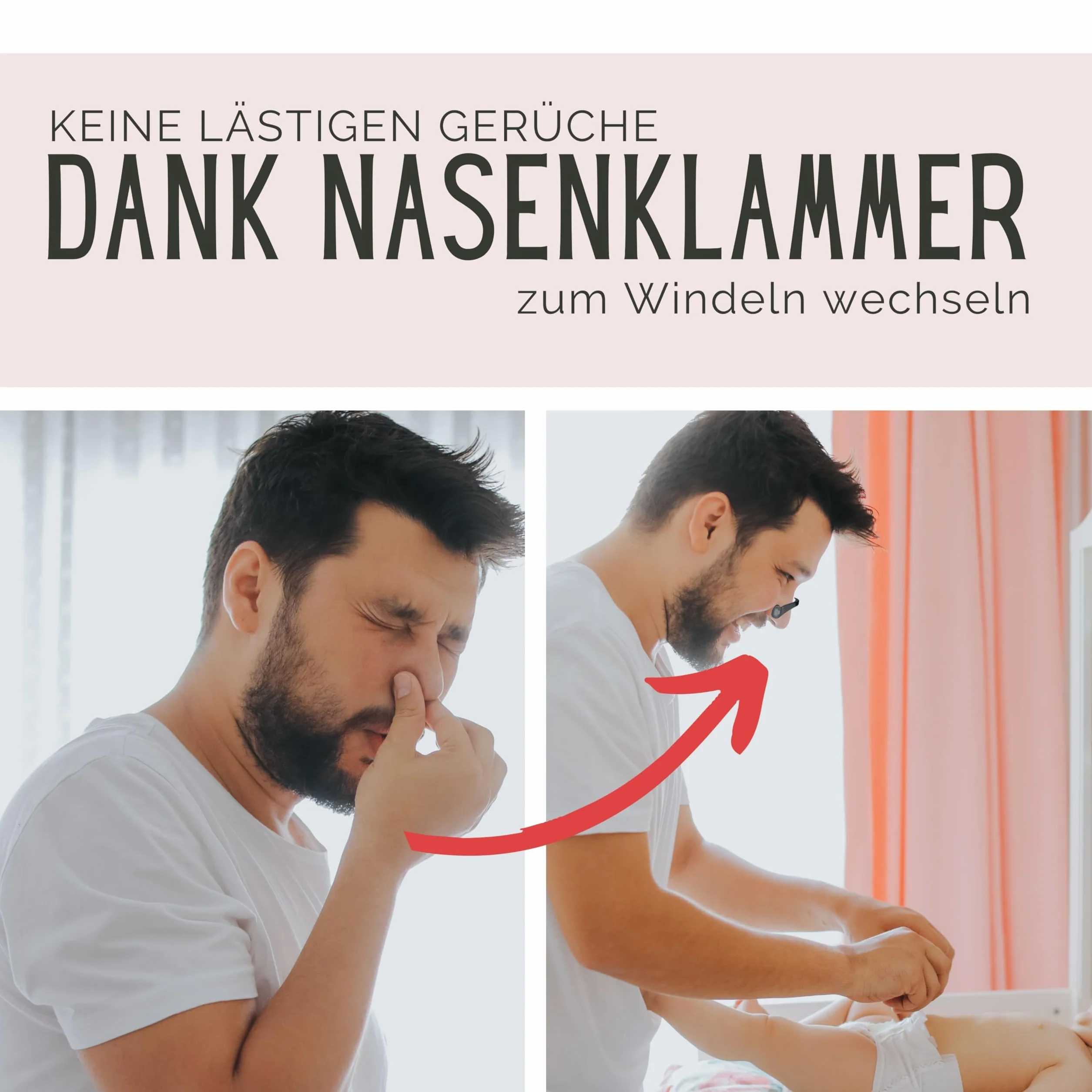 Klamra do nosa do zmiany pieluszek – prezent dla przyszłego taty na baby shower, gender reveal i siusianie dla niemowląt – zabawny prezent dla przyszłych ojców i matek z okazji narodzin dziecka