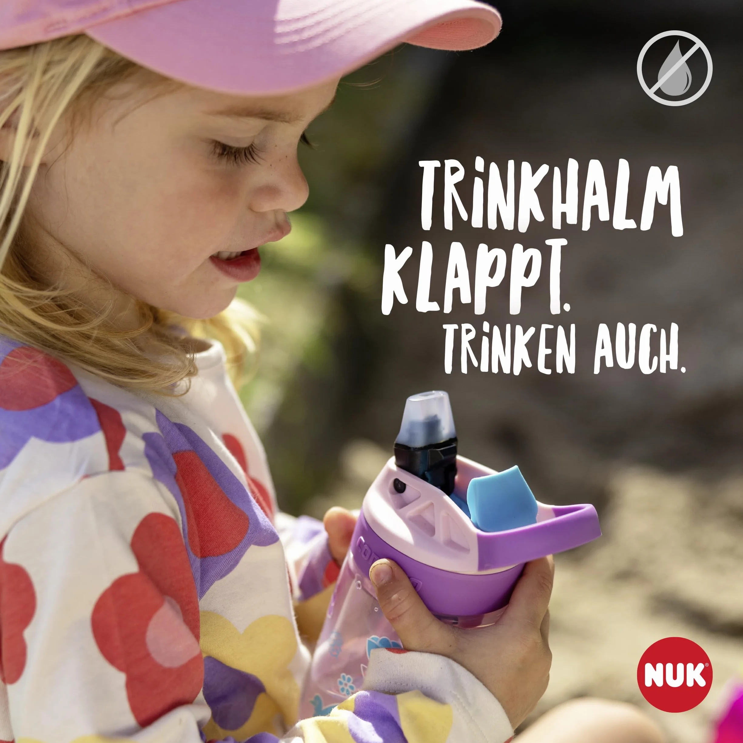 NUK By Contigo Easy Straw Cup butelka do picia ze słomką dla dzieci (od 4 lat) | wyprodukowana z wytrzymałego tritanu | nie zawiera BPA | nadaje się do mycia w zmywarce | 420 ml | dinozaur