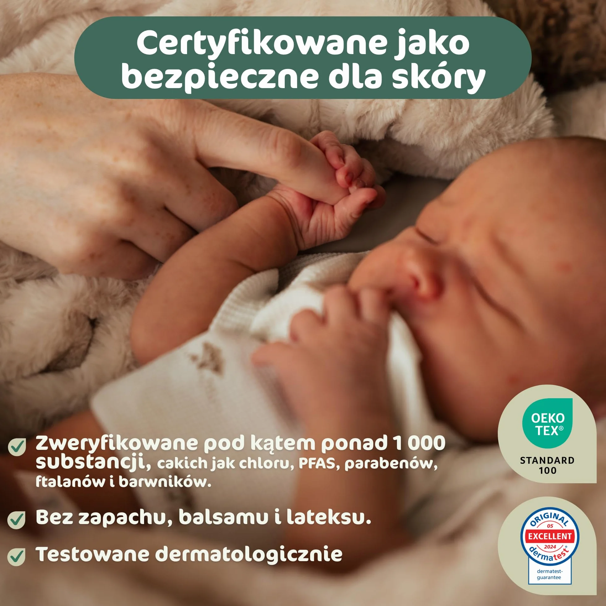 Naty BioEmbrace Pieluchy dla niemowląt | Certyfikowane bezpieczne dla skóry | Ochrona do 100% | Roślinna miękkość | Bez chloru | Rozmiar 5 (11–25 kg), 80 szt