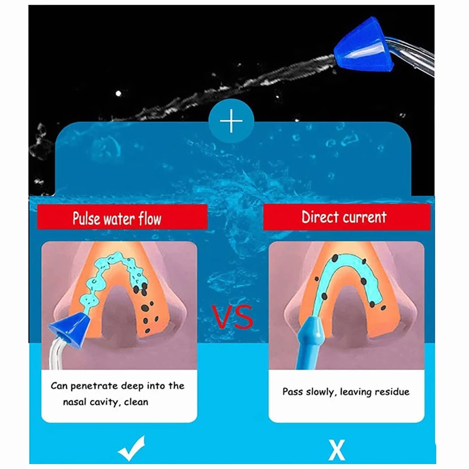 Nasal wash, 300ml Nasal Rinse Machine Hydro Pulse Nasal And Sinus Irrigation System z 5 trybami i ładowaniem USB