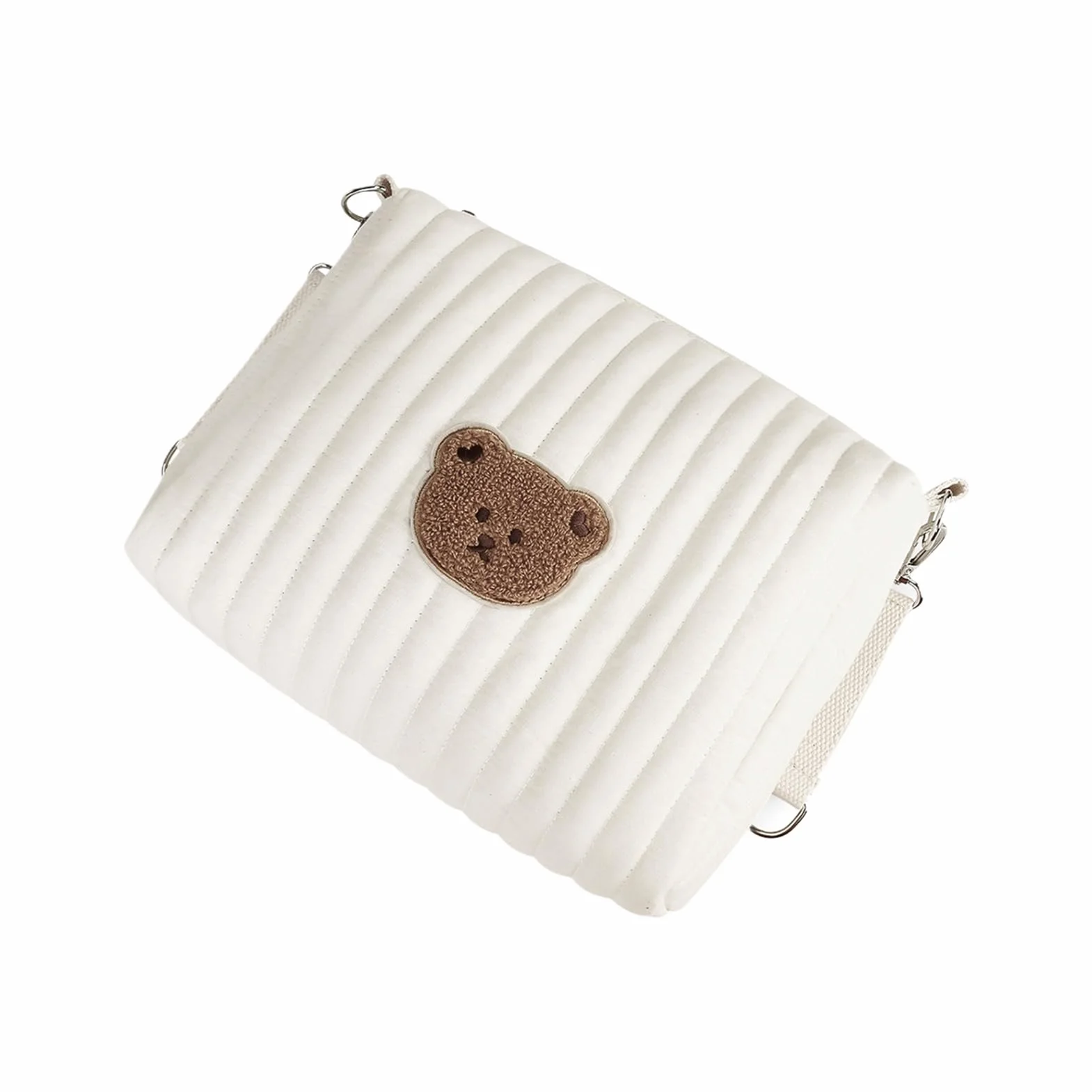 Diaper Bag Organizer | Bear Design Foldable Pouch | Packing Cubes for Diaper Bag for Bottle Socks Kids Mom Dad, Travel Maternity Hospital Packing, Storage, Portable Nursery Organizer,