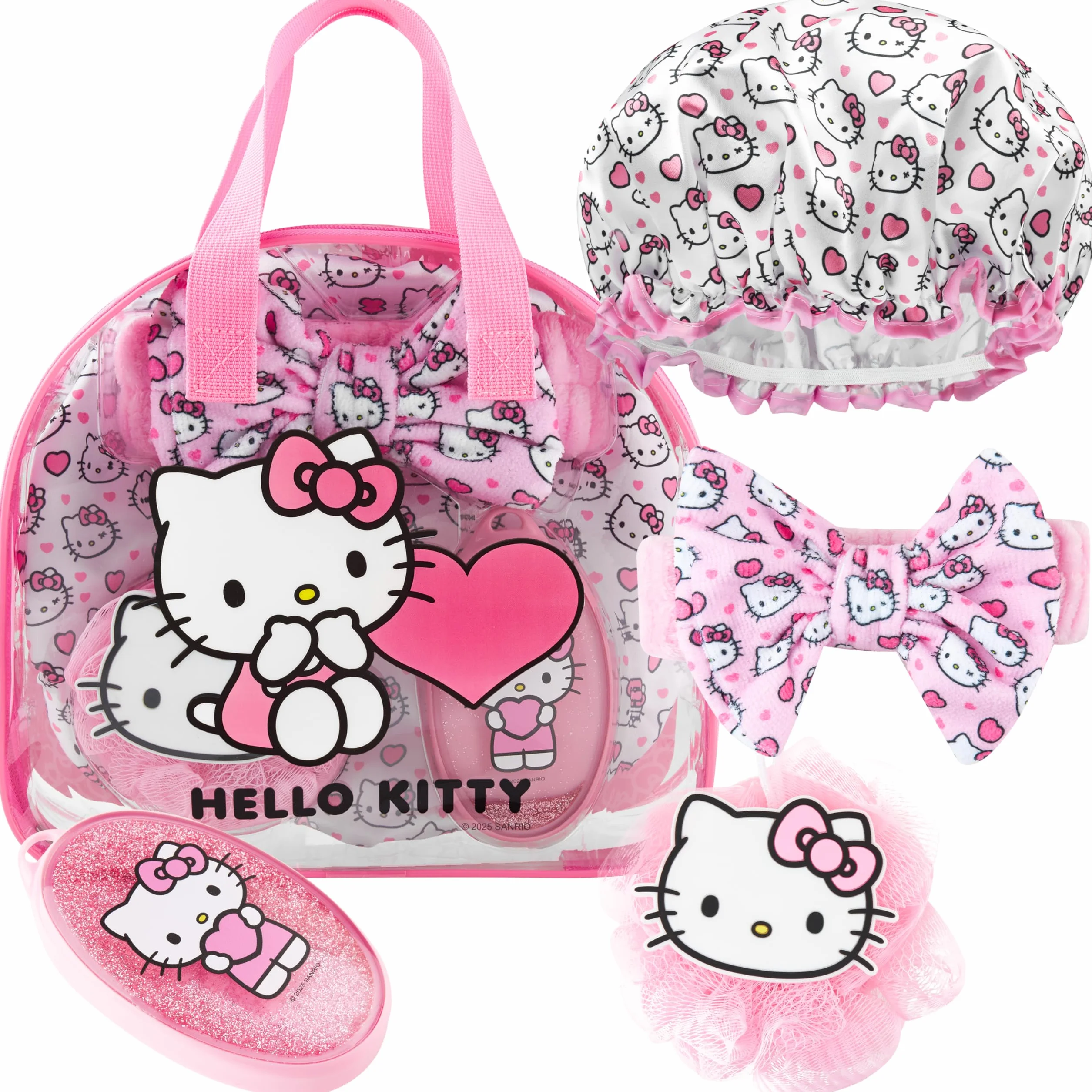 Get Trend Zestaw przyborów toaletowych i akcesoriów prysznicowych Hello Kitty (różowy Hello Kitty)