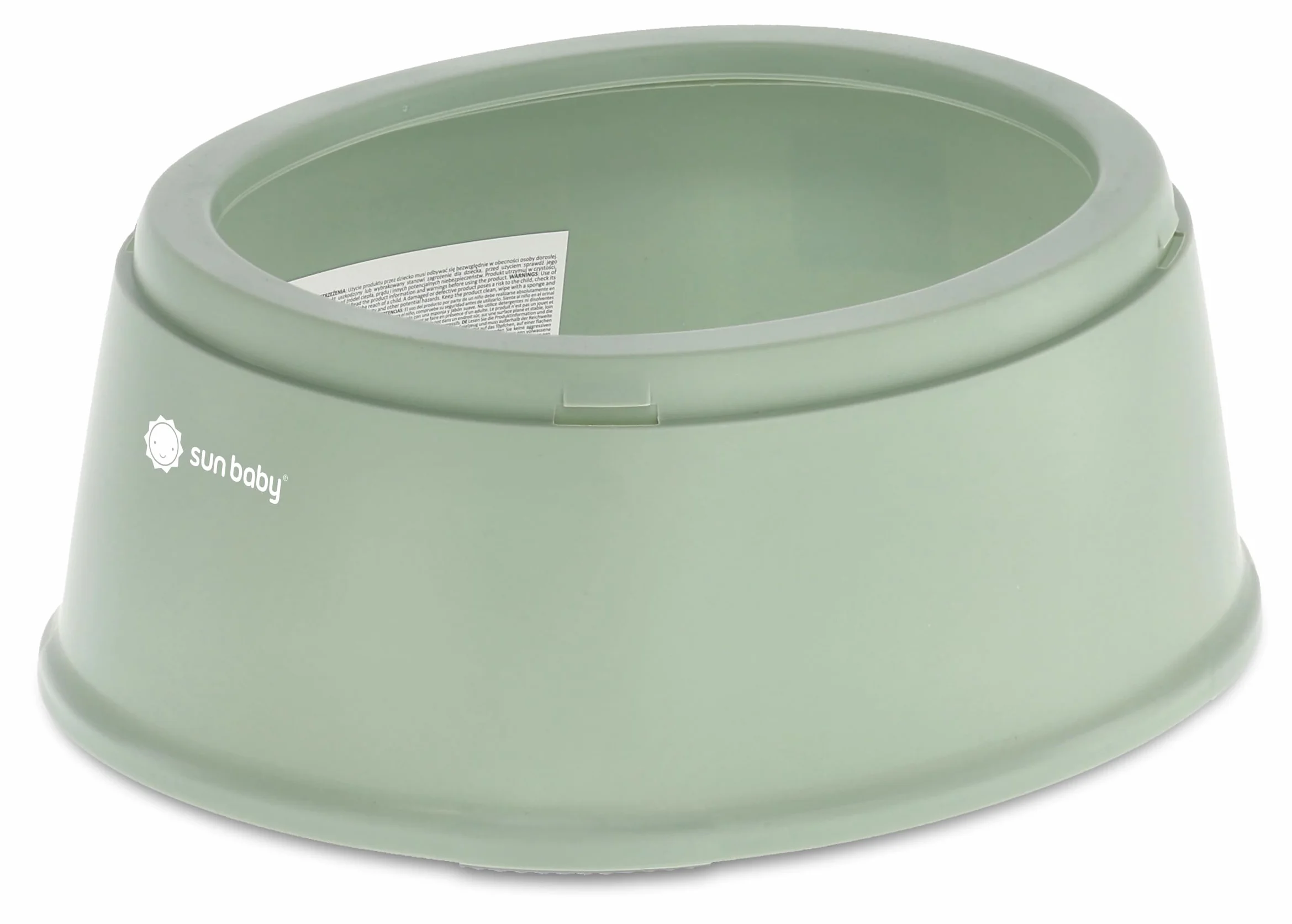 sun baby Nocnik dla dzieci 18-36 miesięcy NESTPOT, antypoślizgowe nóżki, ergonomiczne oparcie, wyjmowany wkład, tworzywo sztuczne, do 15 kg - Zielony-Biały
