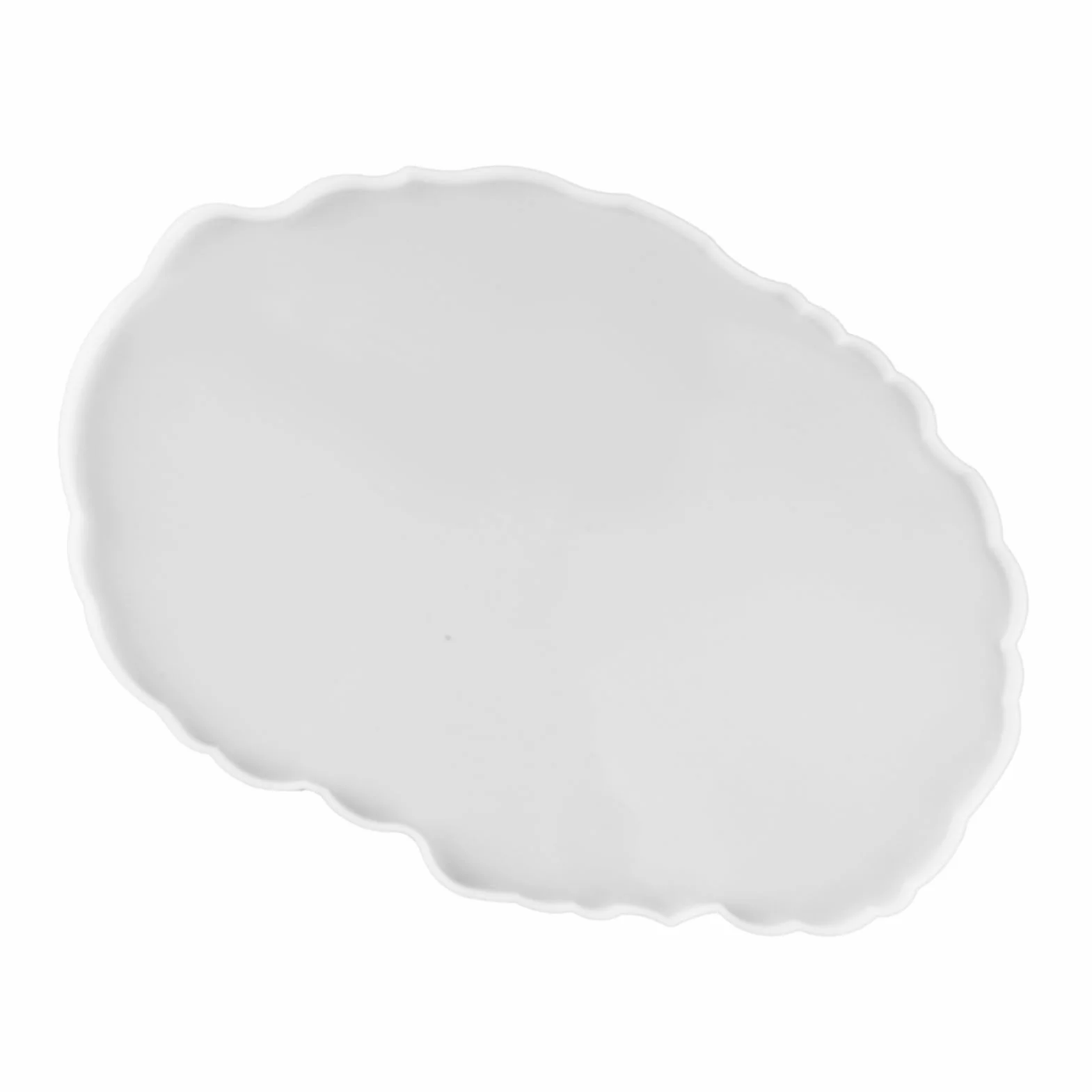 Rengue Silikonowa Forma na tacę na Owoce, Uchwyty ze Stopu, Okrągłe Kwadratowe Owalne Talerze świecznik Home Decor, Idealne do Projektów Rękodzielniczych (MD3419 Owalna forma talerze owoce)