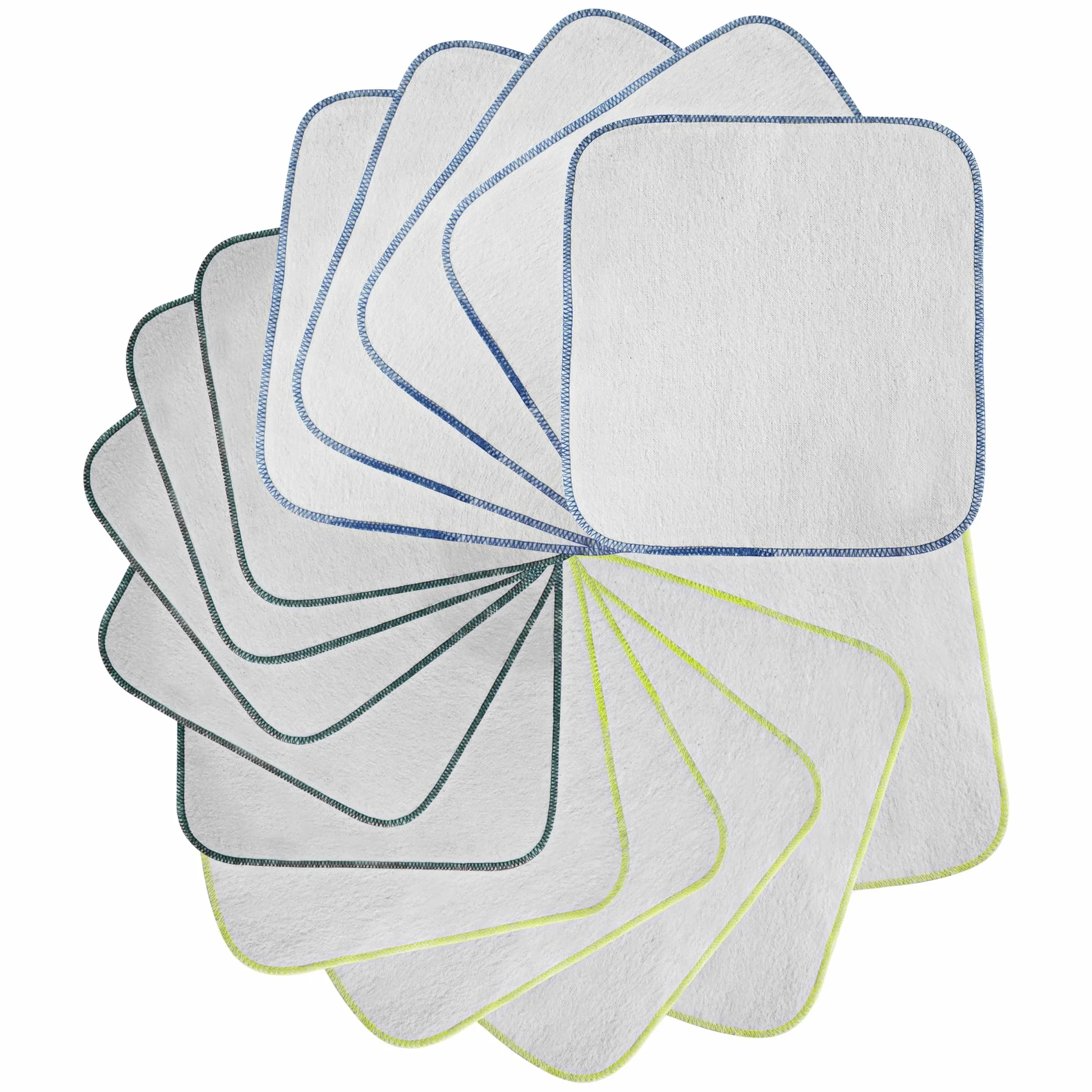 Szmatki flanelowe z bawełny organicznej – 15 sztuk 21 cm x 21 cm – wielokrotnego użytku jako zamiennik do wilgotnych chusteczek – małe, nadające się do prania mini ściereczki bawełniane