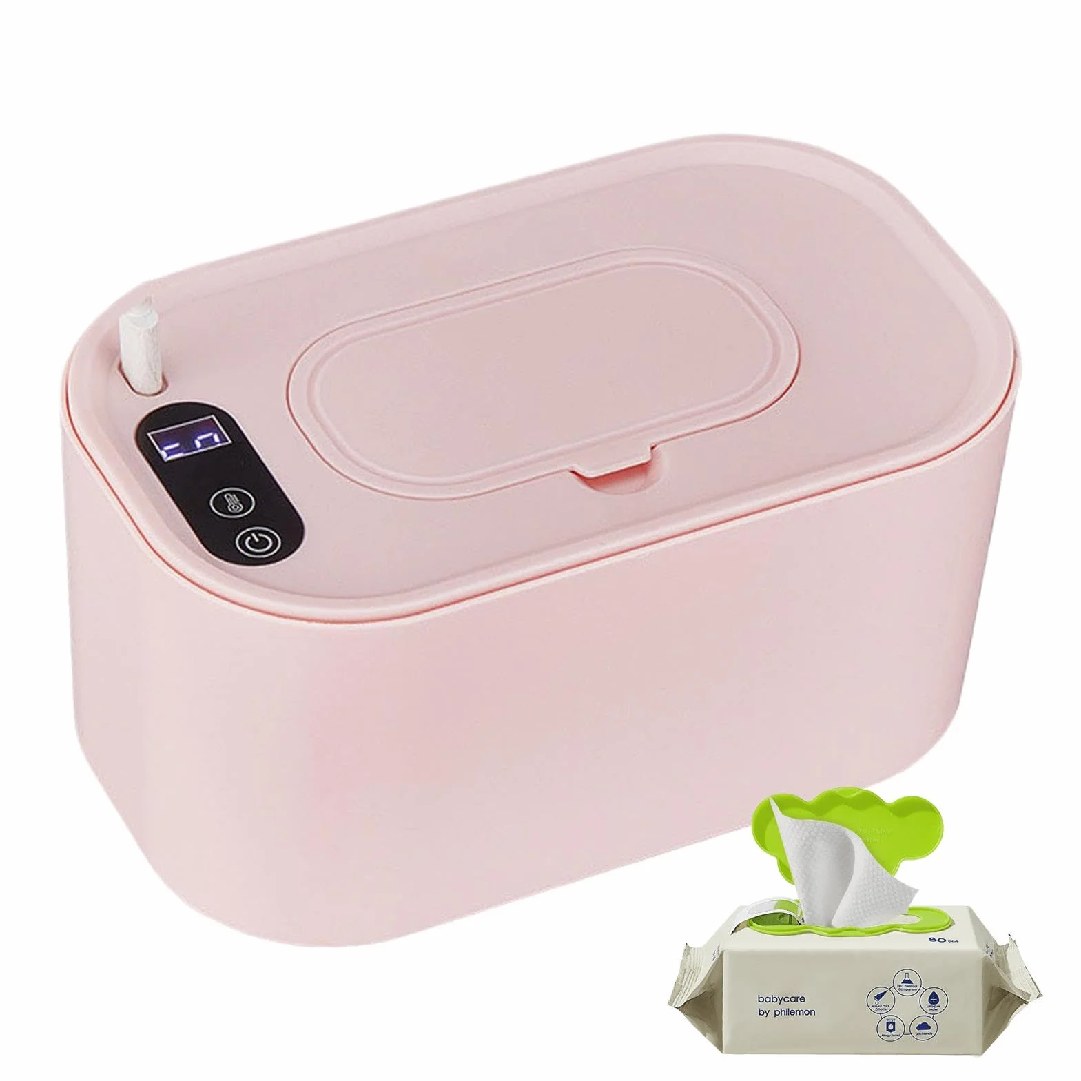 Podgrzewacz do chusteczek dla niemowląt, podgrzewacz do chusteczek USB przenośny dozownik chusteczek na pieluchy, cyfrowy podgrzewacz do chusteczek na pieluchy