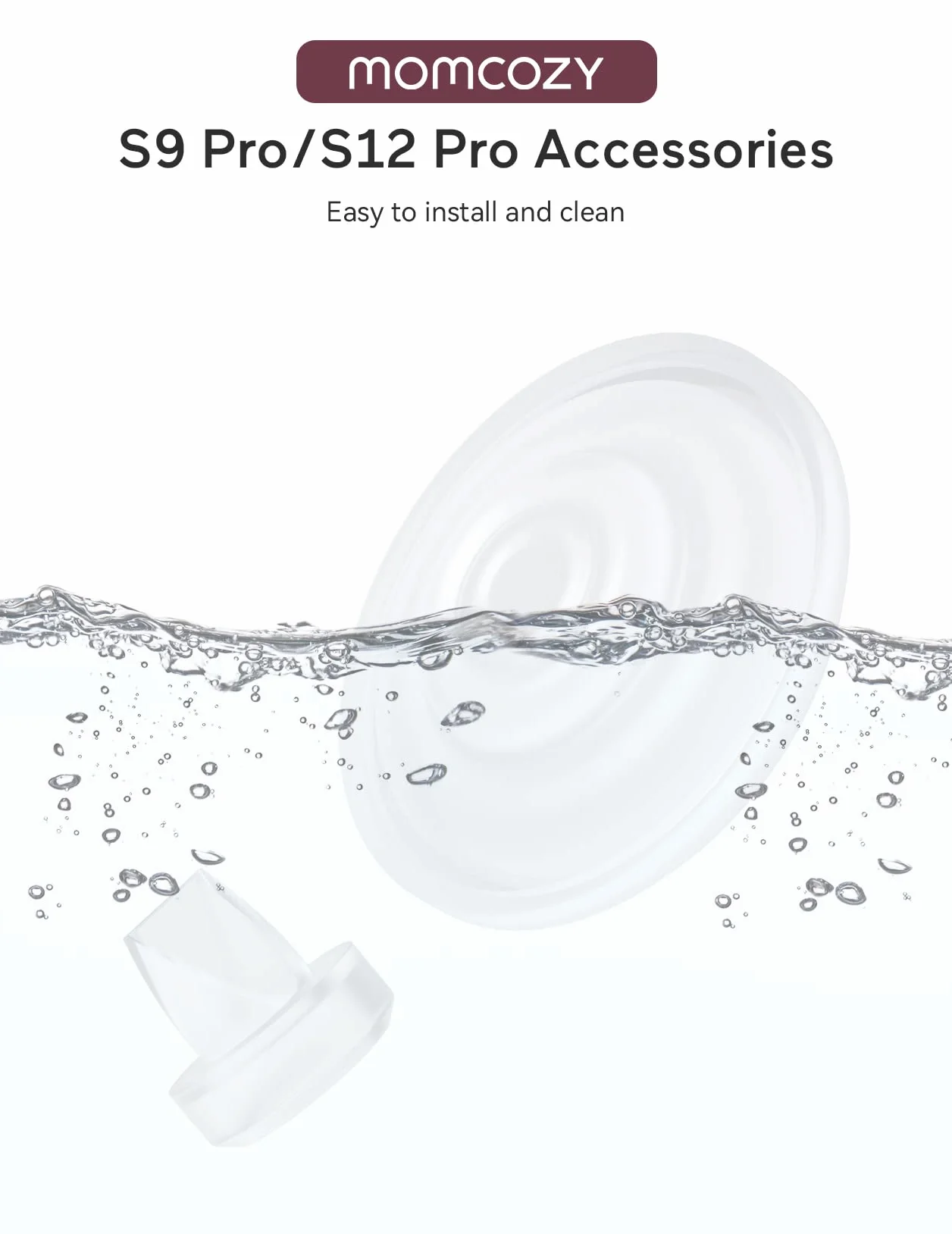 Momcozy Zawory Duckbill i silikonowa membrana do Momcozy S9 Pro/S12 Pro Oryginalne akcesoria zamienne do laktatora Momcozy S9 Pro/S12 Pro, 1 opakowanie