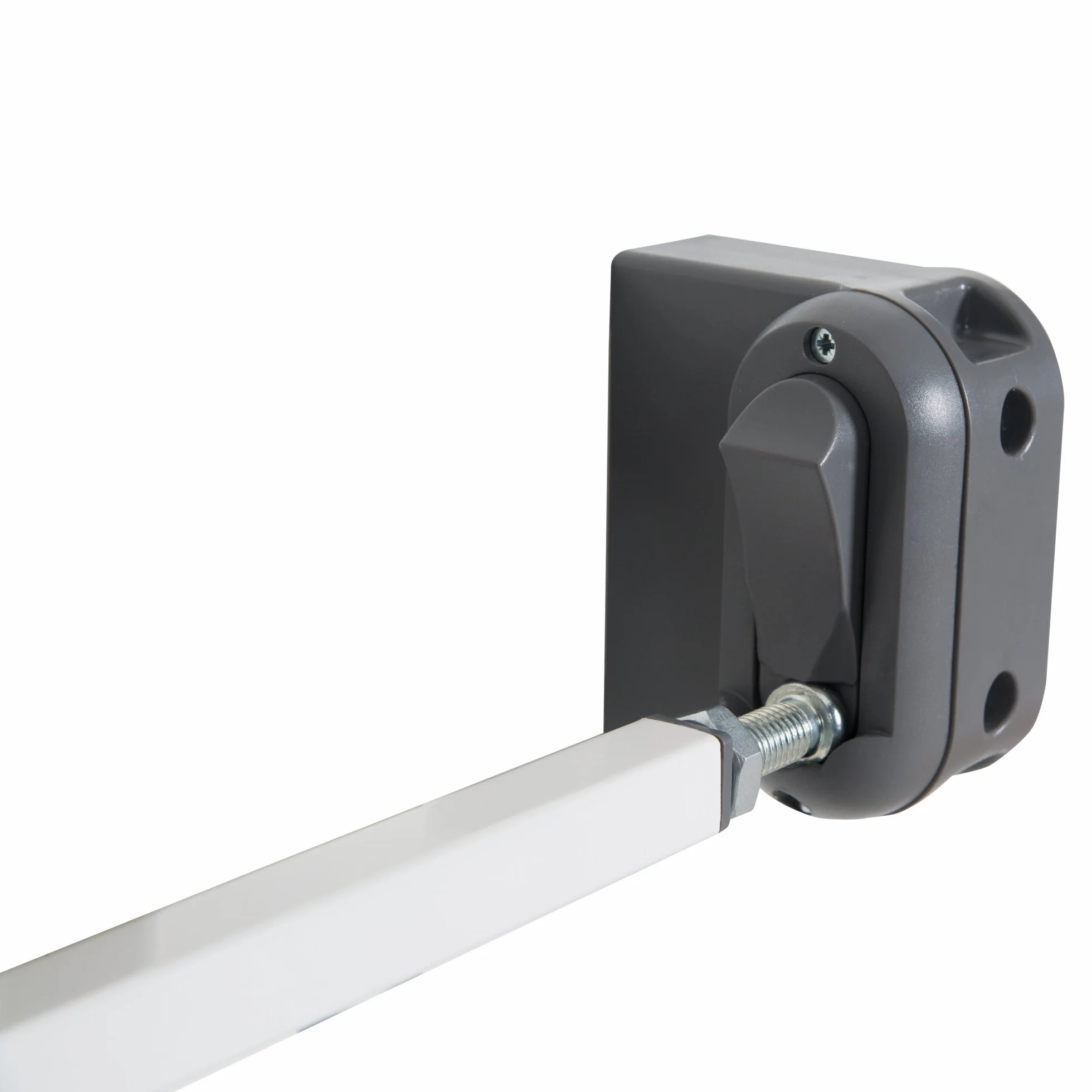 Roba kratka ochronna do drzwi "Easy Step", metalowa kratka ochronna, biała, zabezpieczenie przelotowe, regulowana szerokość 60-97 cm, kratka na drzwi i schody, dla dzieci i zwierząt domowych