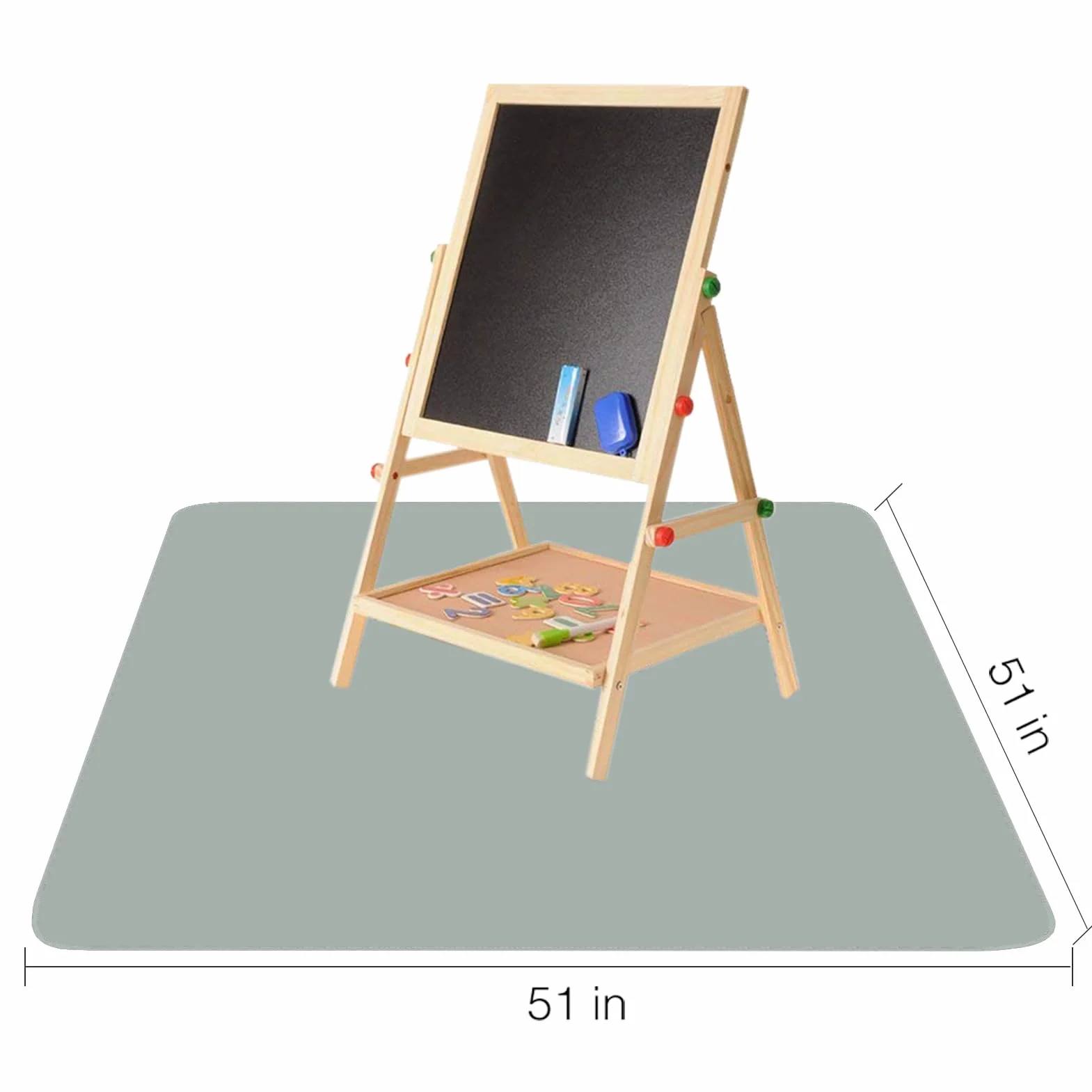 Mata pod krzesełko pod wysokie krzesło/sztuka/rękodzieło od CLCROBD, antypoślizgowa mata dla niemowląt 130 cm do rozpryskiwania żywności i rozlania jedzenia bałaganu, wodoodporna osłona podłogi i