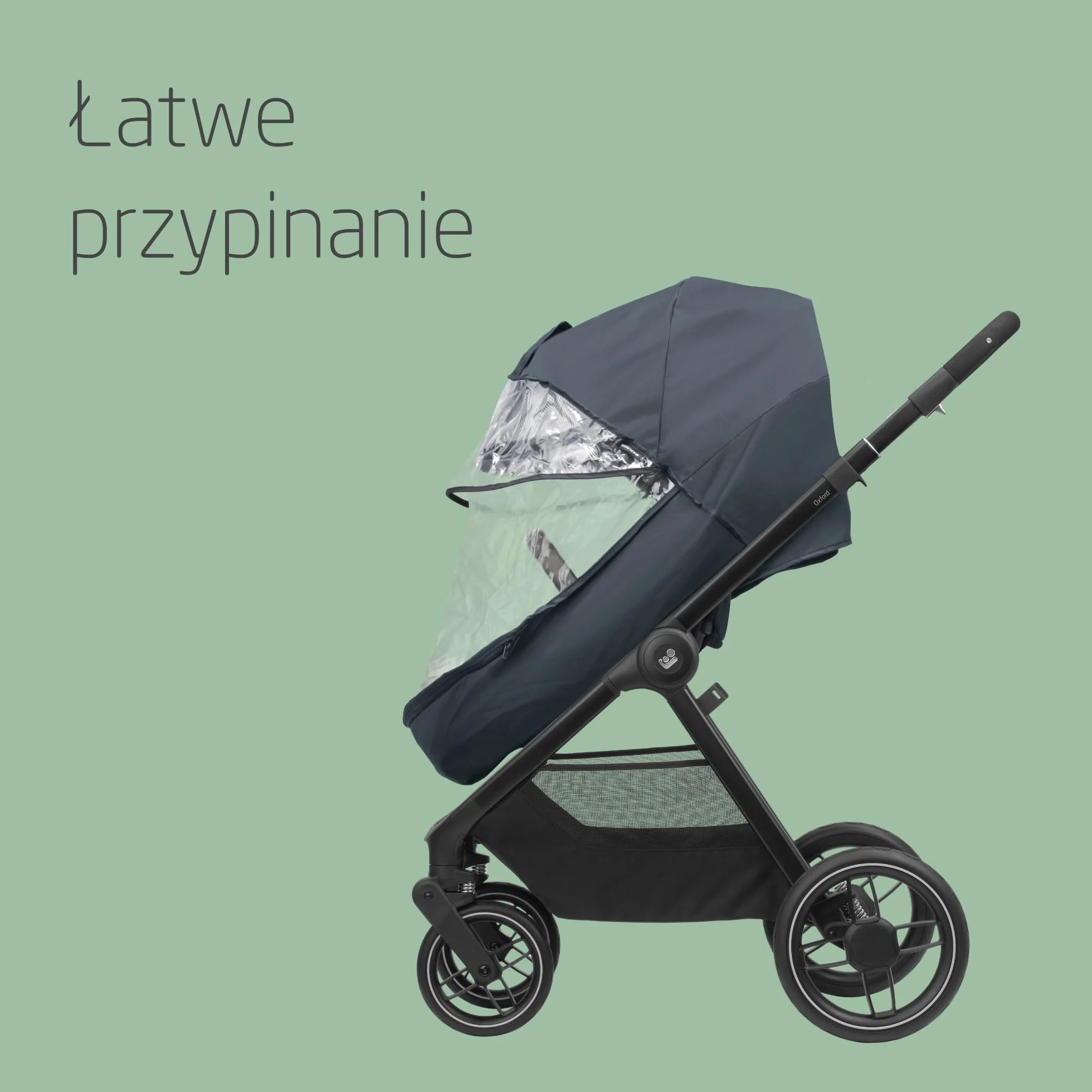 Maxi-Cosi Osłona Przeciwdeszczowa Comfort do Wózka, Z Wentylacją, Osłona Przeciwdeszczowa z Okienkiem, Łatwe Zakładanie na Wózek i Gondolę, Przezroczysta