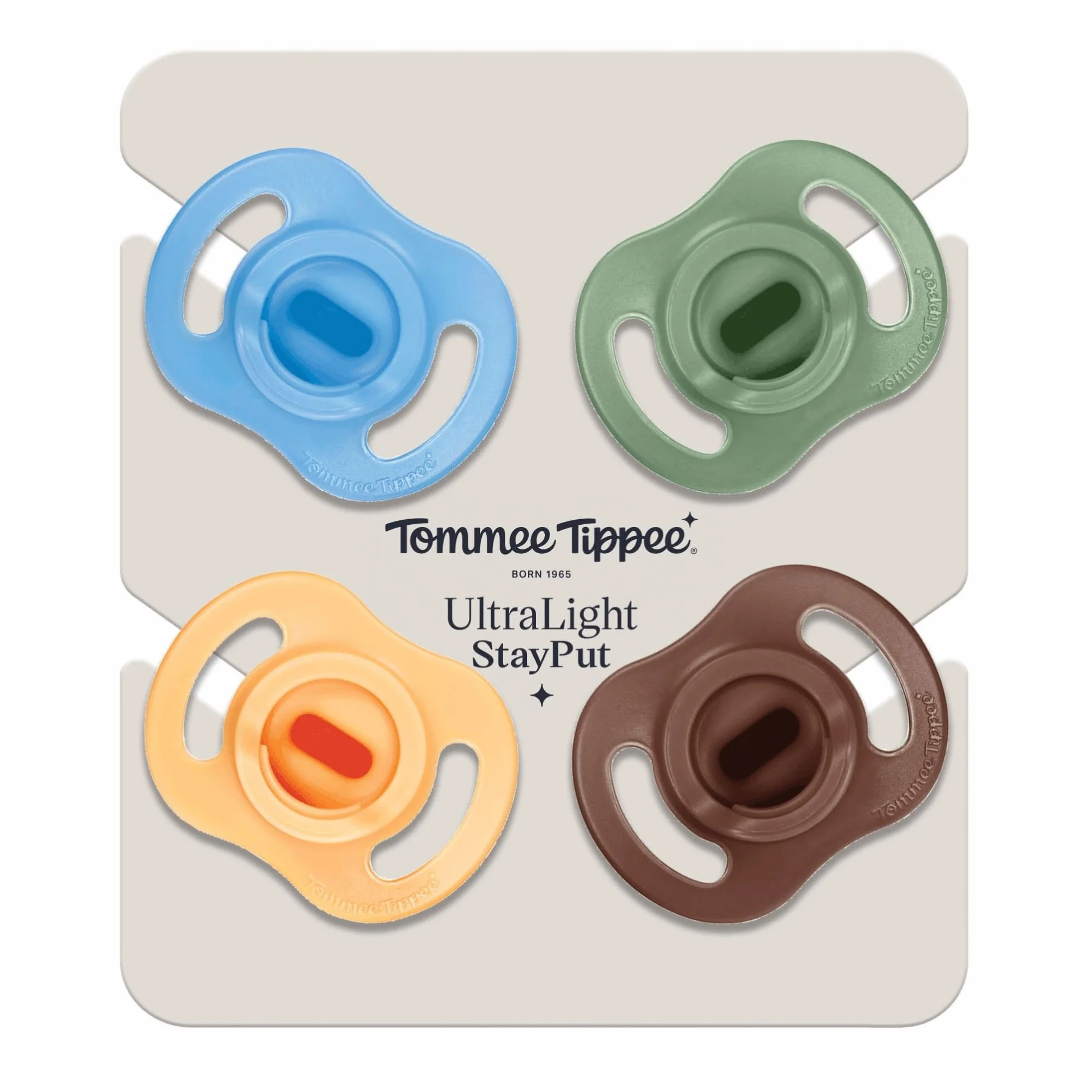 Tommee Tippee Ultralekki smoczek StayPut, jednoczęściowy silikonowy design, 18-36 m, 4 sztuki w opakowaniu
