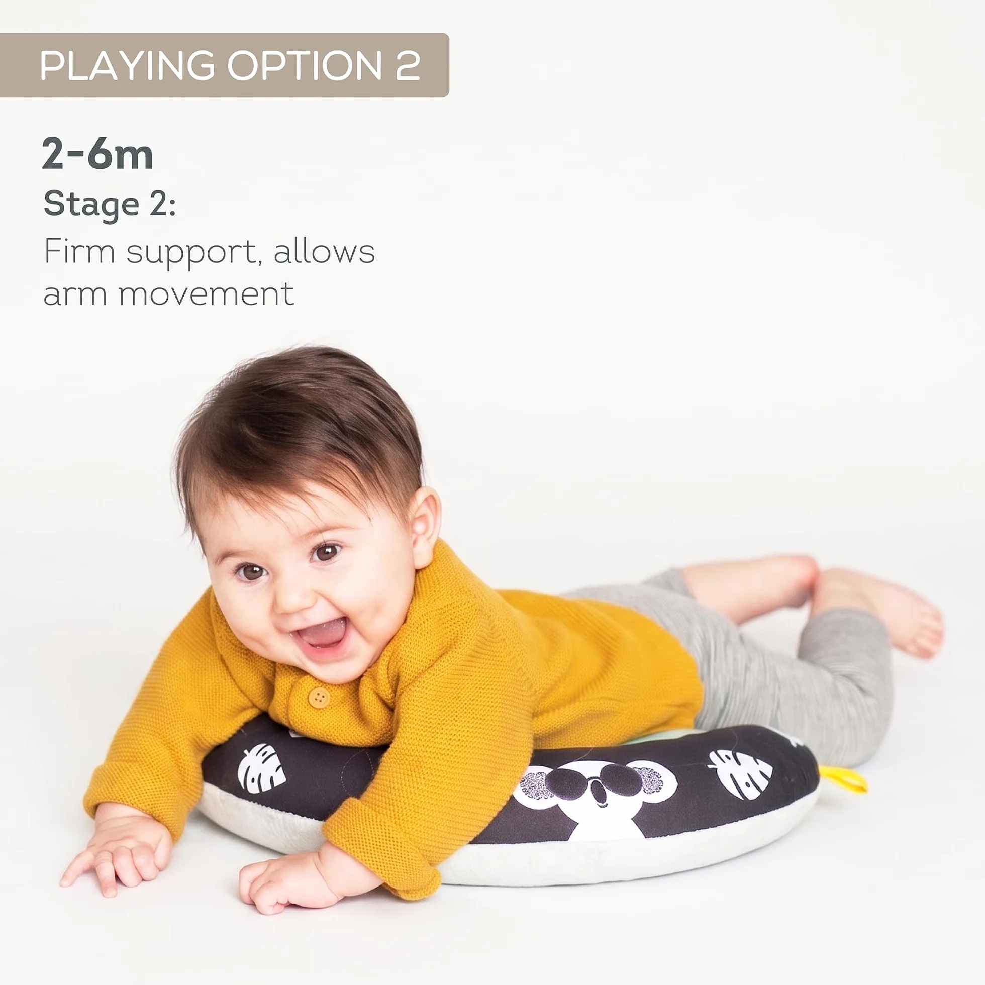 Taf Toys 2 in 1 Tummy Time Developmental Pillow. Multi-use Super Soft Comfy Newborn Baby Nursery Support Pillow. Helps Strengthen Baby's Core & Neck Muscles. Suitable for Boys & Girls from Birth