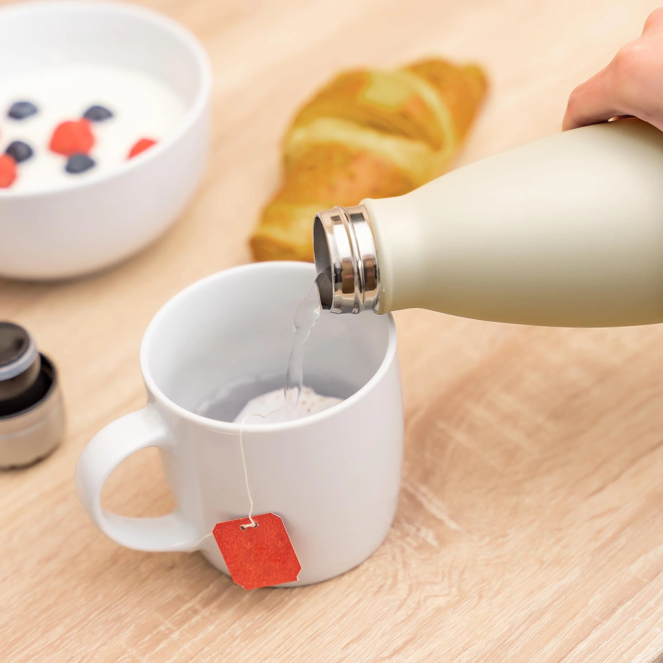 Colour termos ze stali nierdzewnej, 500 ml, beżowy