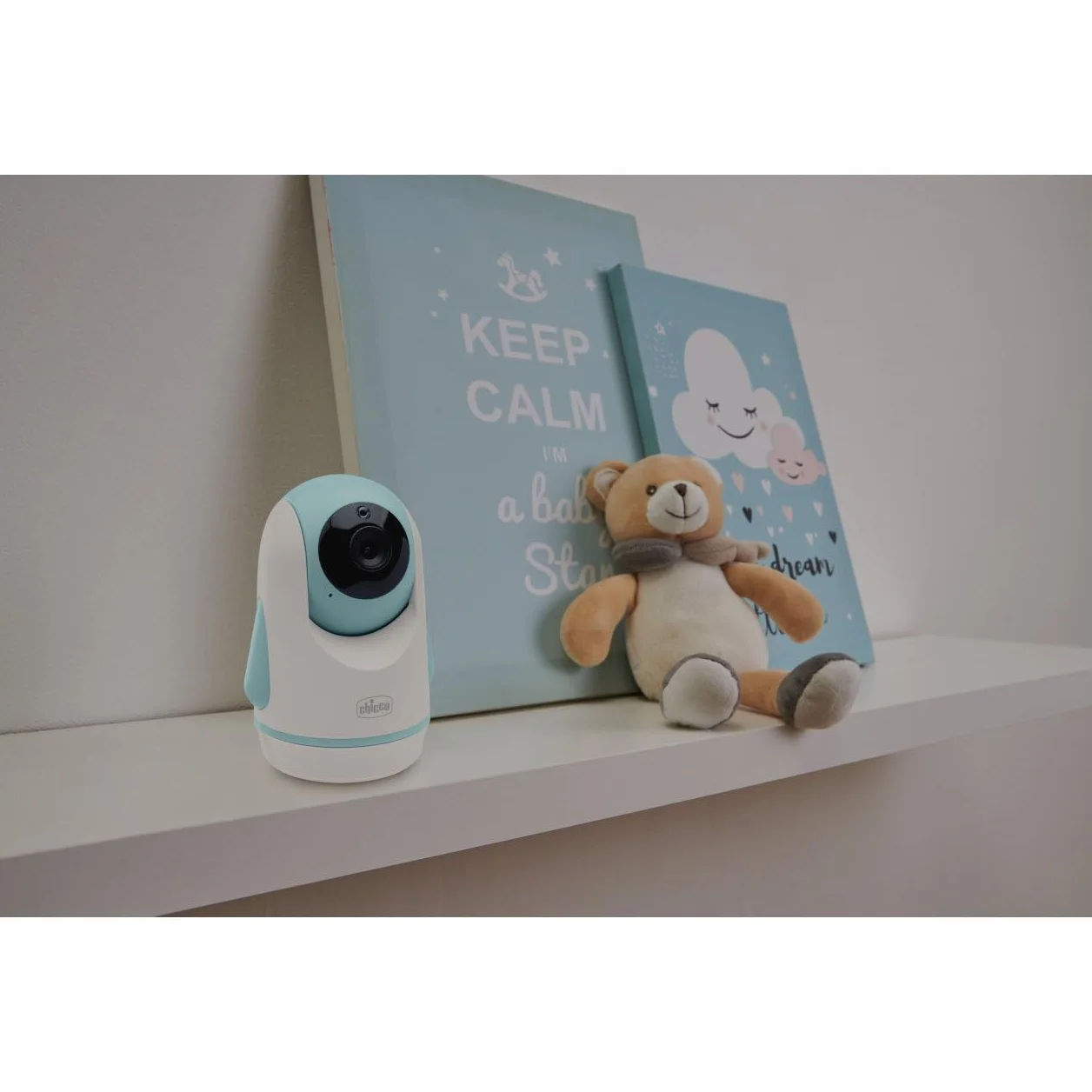 Wideo Babyphone Evolution, zmotoryzowana obrotowa kamera dla niemowląt i dzieci z kolorowym ekranem 5, zasięg 220 m, noktowizor, termometr, białe melodie dźwięku, mikrofon i głośnik