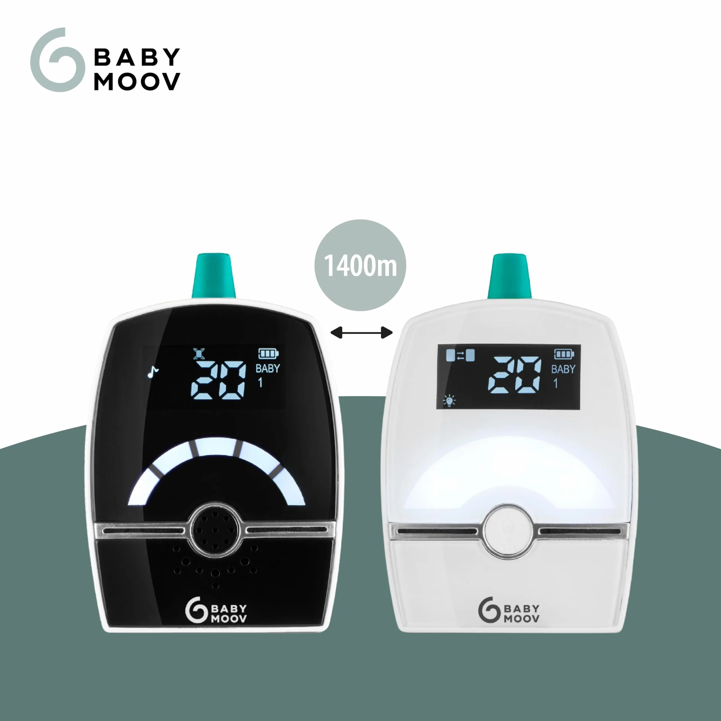 Babymoov A014204 Niania Elektroniczna, Biały