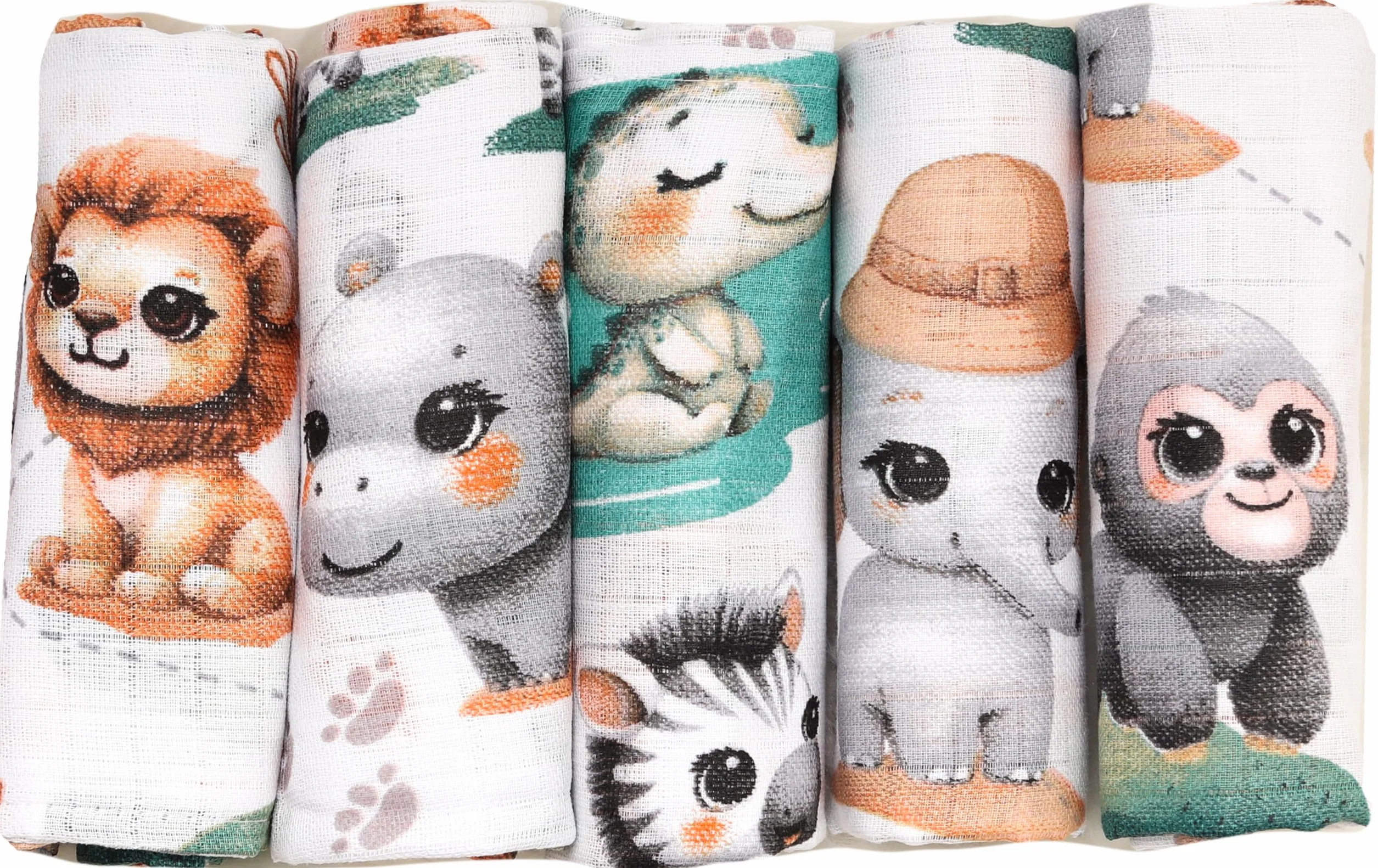 FENSILO Chusteczki muślinowe dla niemowląt | ściereczki do plucia | pieluchy z muślinu - 5 sztuk w opakowaniu 70 x 80 cm dla niemowląt i noworodków|chusteczki muślinowe dla chłopców i dziewczynek |