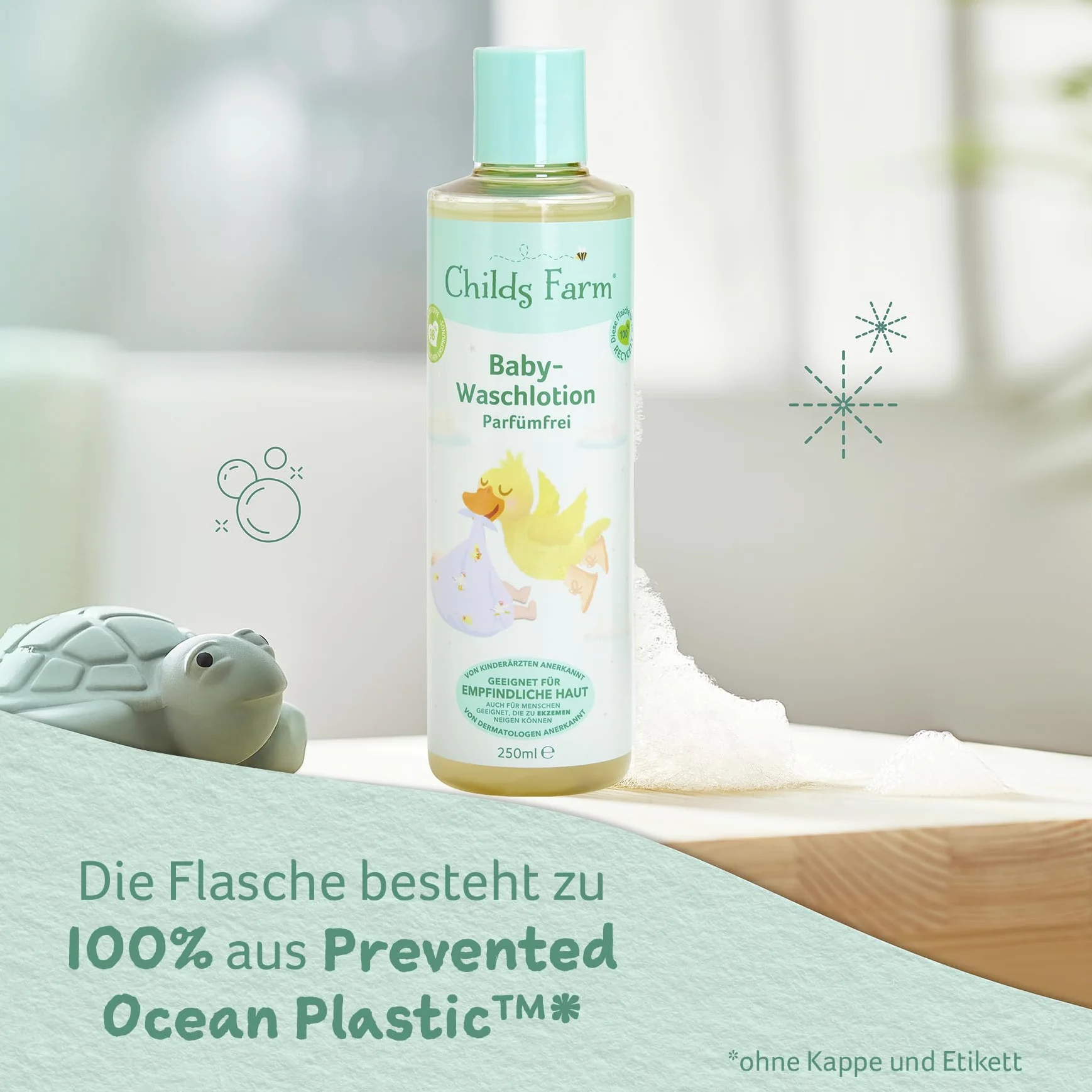 Childs Farm Balsam do mycia niemowląt 250 ml, bez perfum, delikatnie czyści | Odpowiedni dla noworodków z suchą, wrażliwą skórą również ze skłonnością do atopowego zapalenia skóry